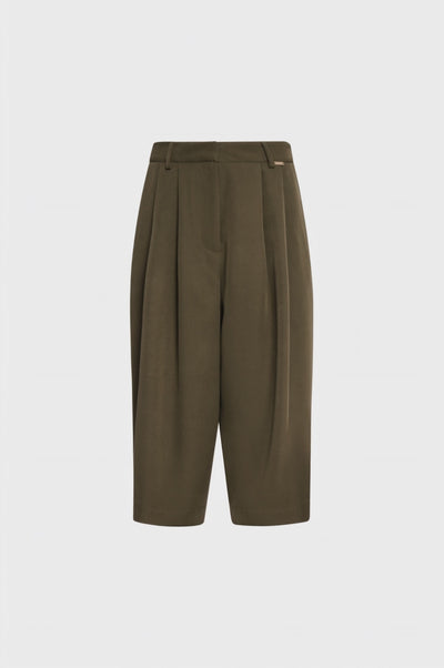 Pantalone cropped in tessuto fluido