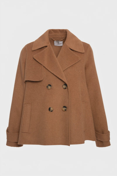 Cappotto linea ad A in panno con lana