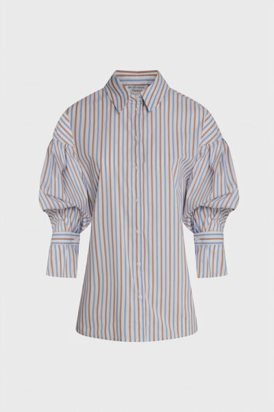 Camicia regular a righe multicolor