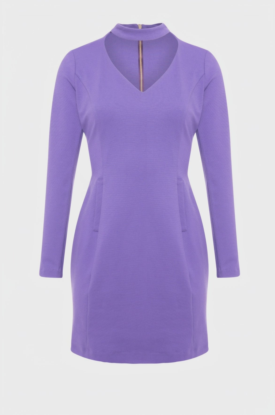 Abito slim mini in tessuto stretch