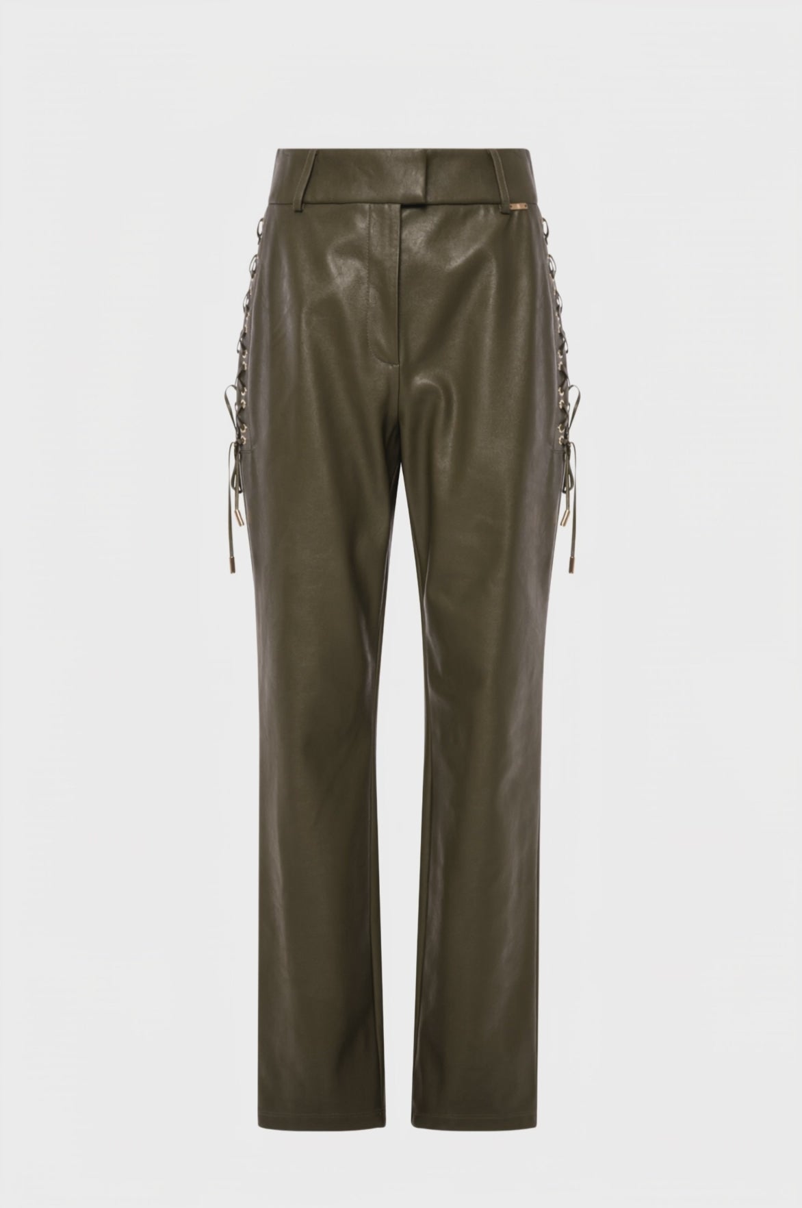 Pantalone regular in finta pelle