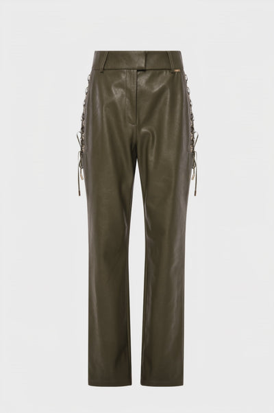 Pantalone regular in finta pelle