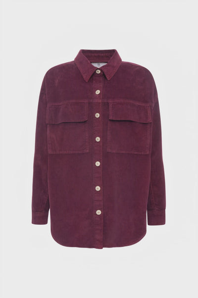 Camicia over in velluto 1000 righe