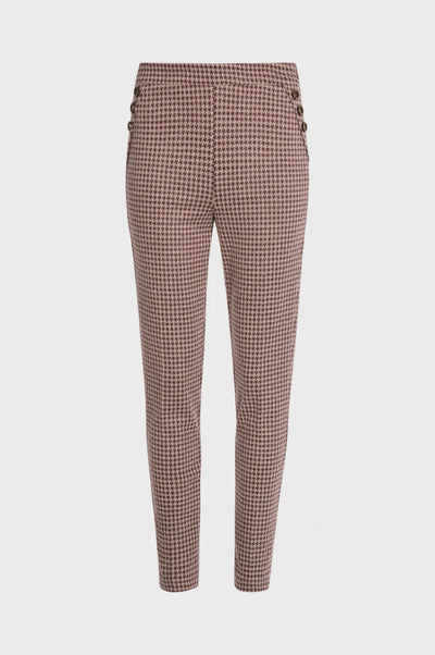 Pantalone slim in pied de poule