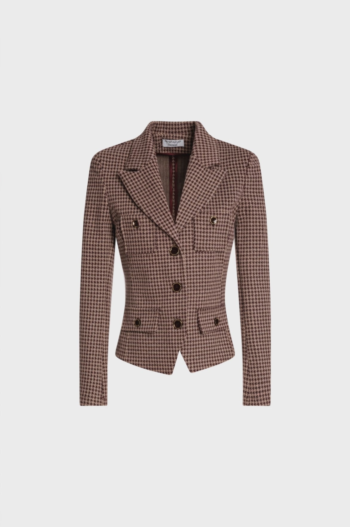 Blazer regular monopetto in pied de poule