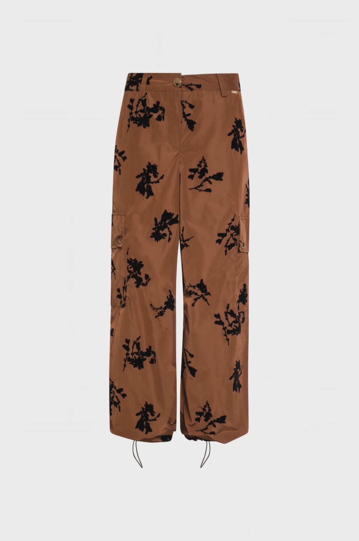 Pantalone cargo con fiori