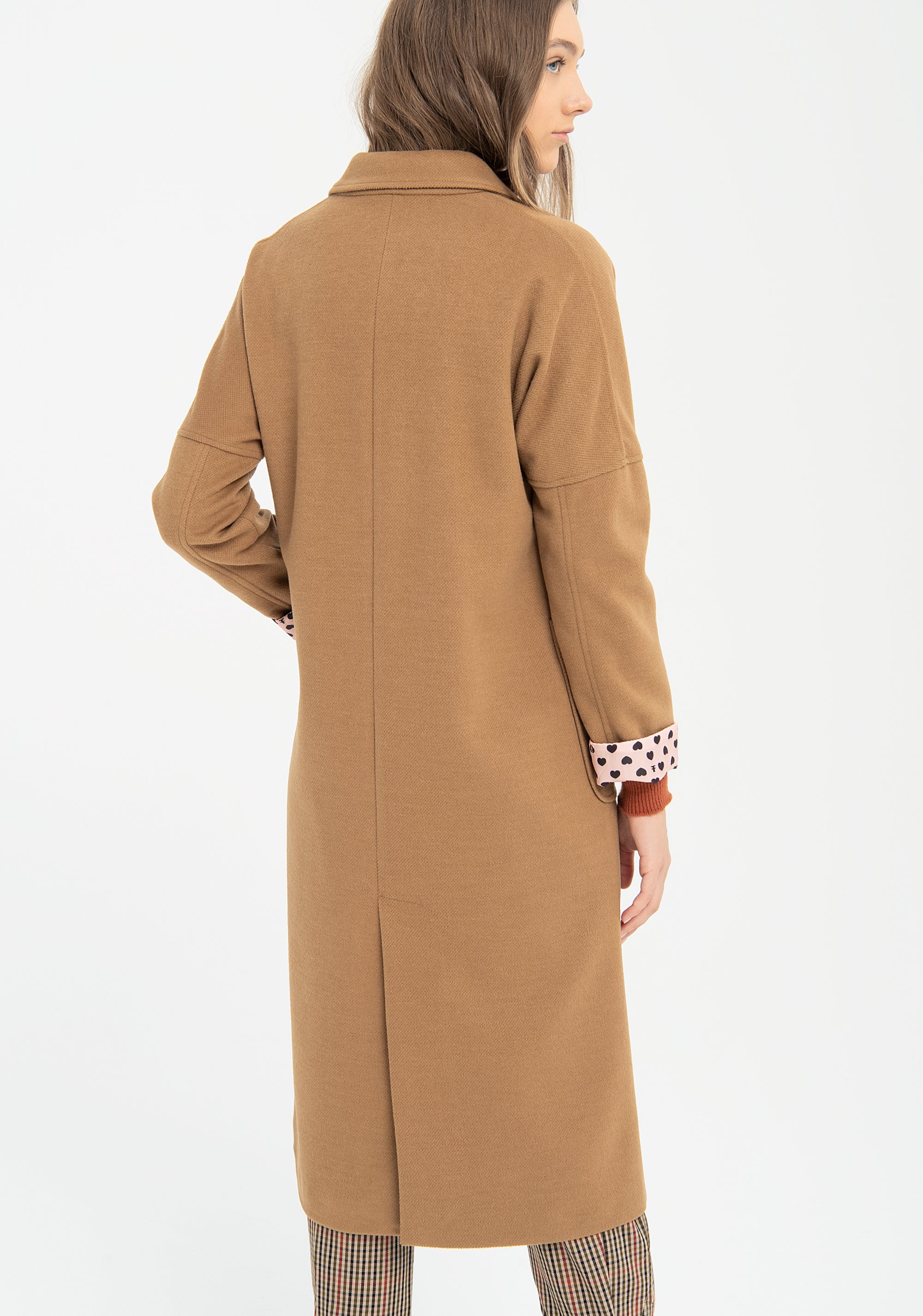 Cappotto regular lungo con maniche lunghe