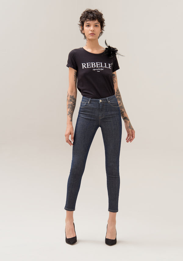 Jeans leggings in denim super stretch-FRACOMINA-F120W10040D02201