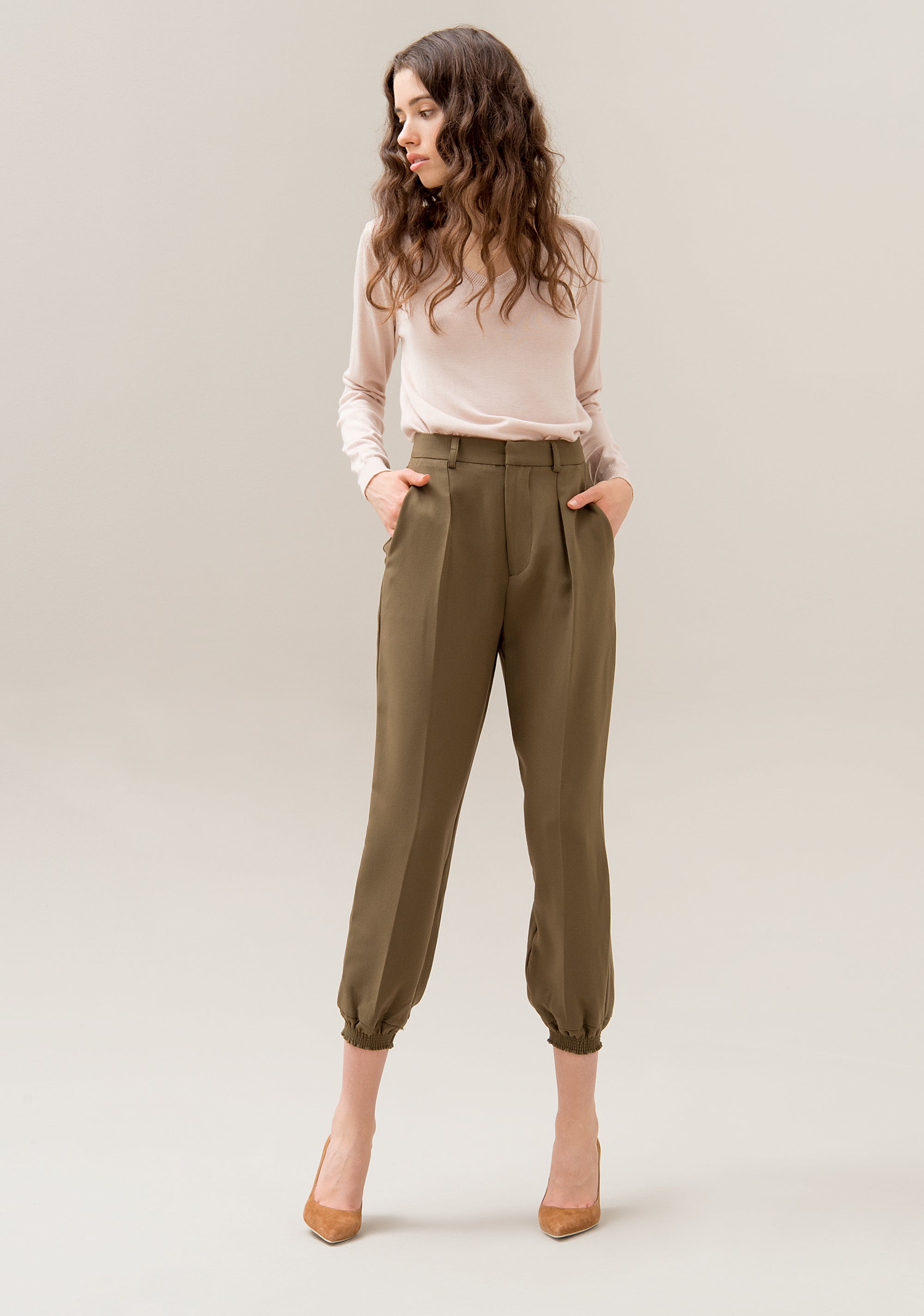 Pantaloni jogger regular in felpa