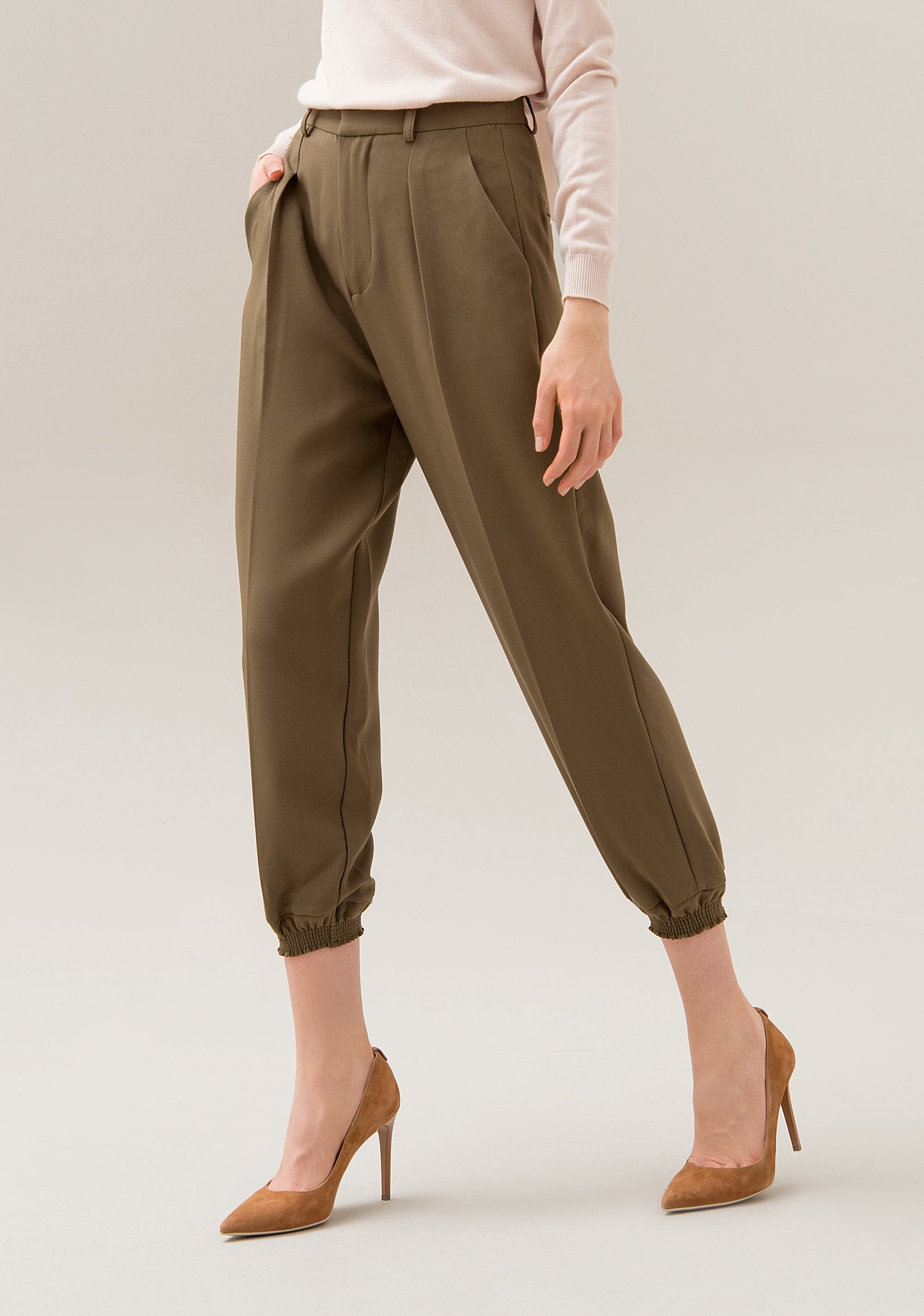 Pantaloni jogger regular in felpa