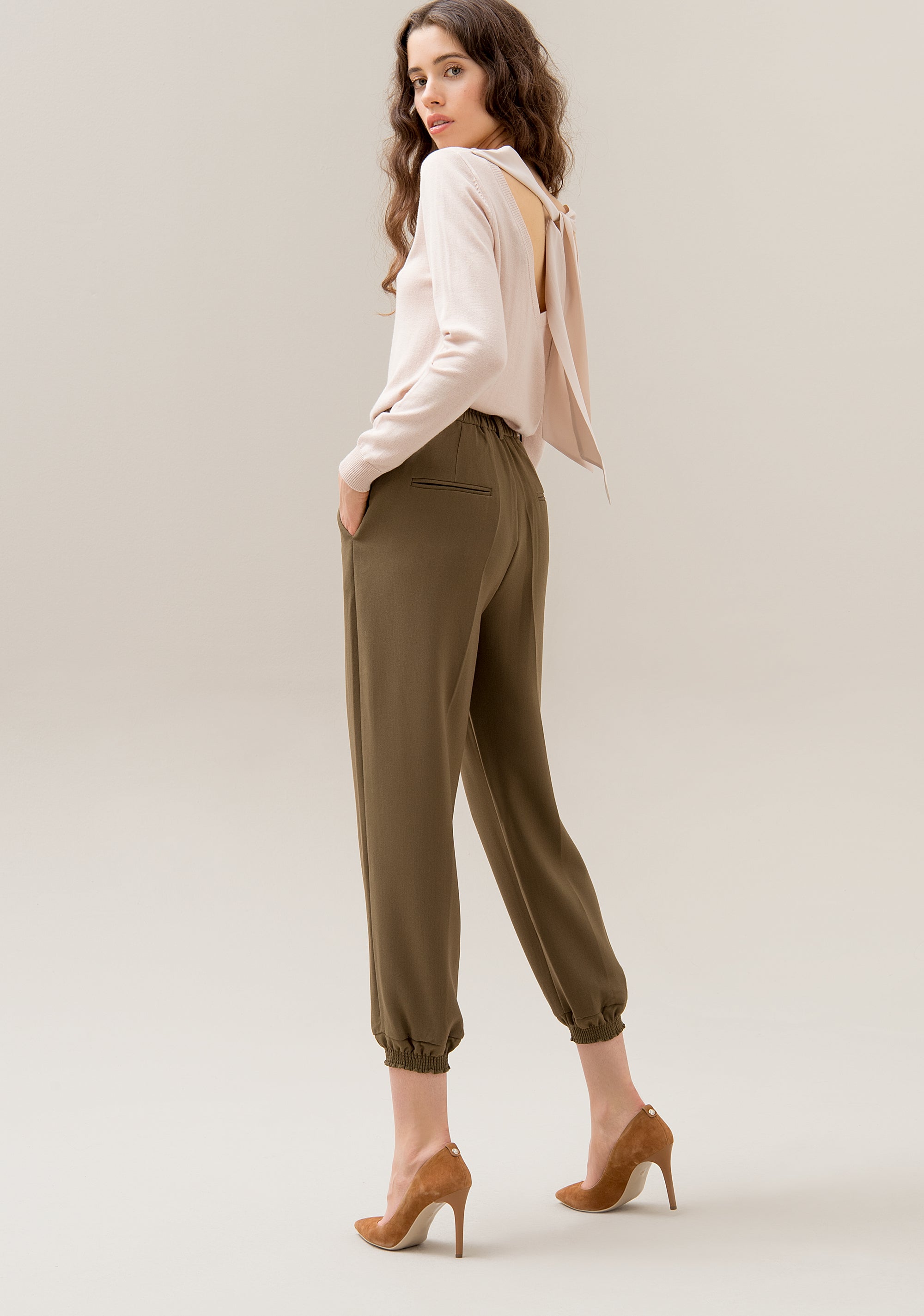 Pantaloni jogger regular in felpa