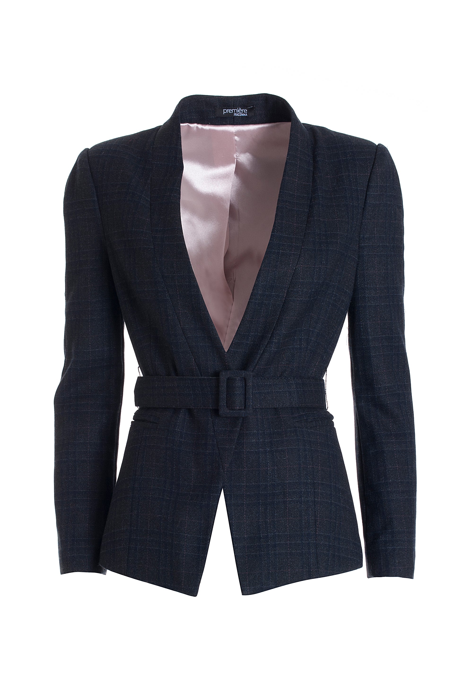 Blazer regular in tessuto Principe di Galles