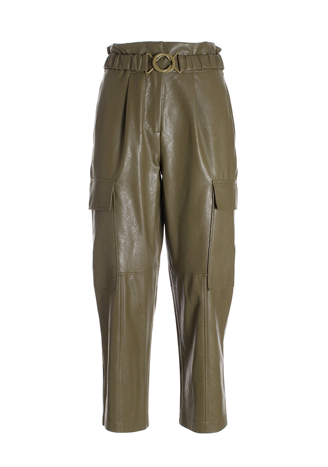 Pantalone carrot in eco pelle-FRACOMINA-F321WV5001E40201