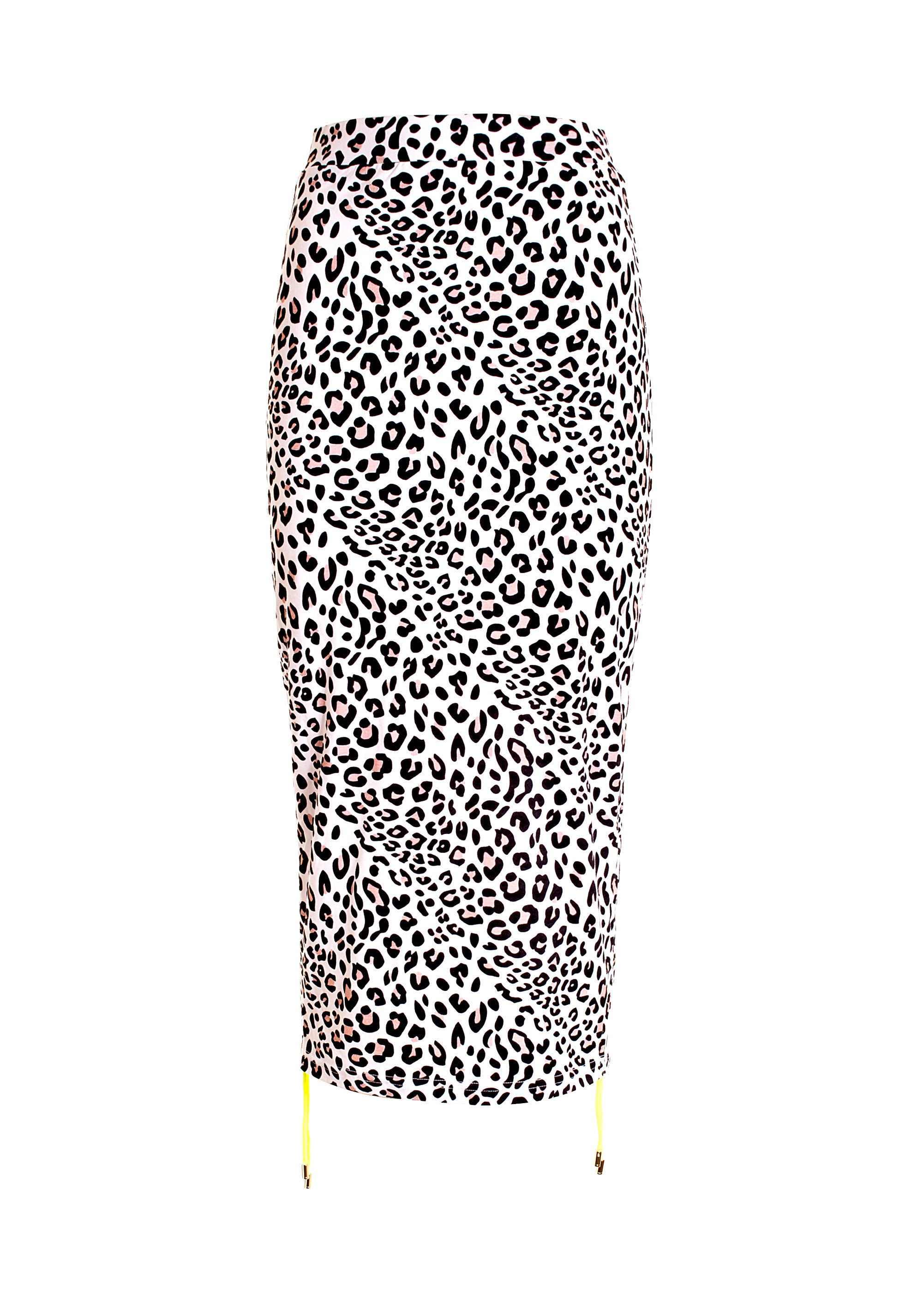 Gonna slim lunga in jersey in fantasia animalier