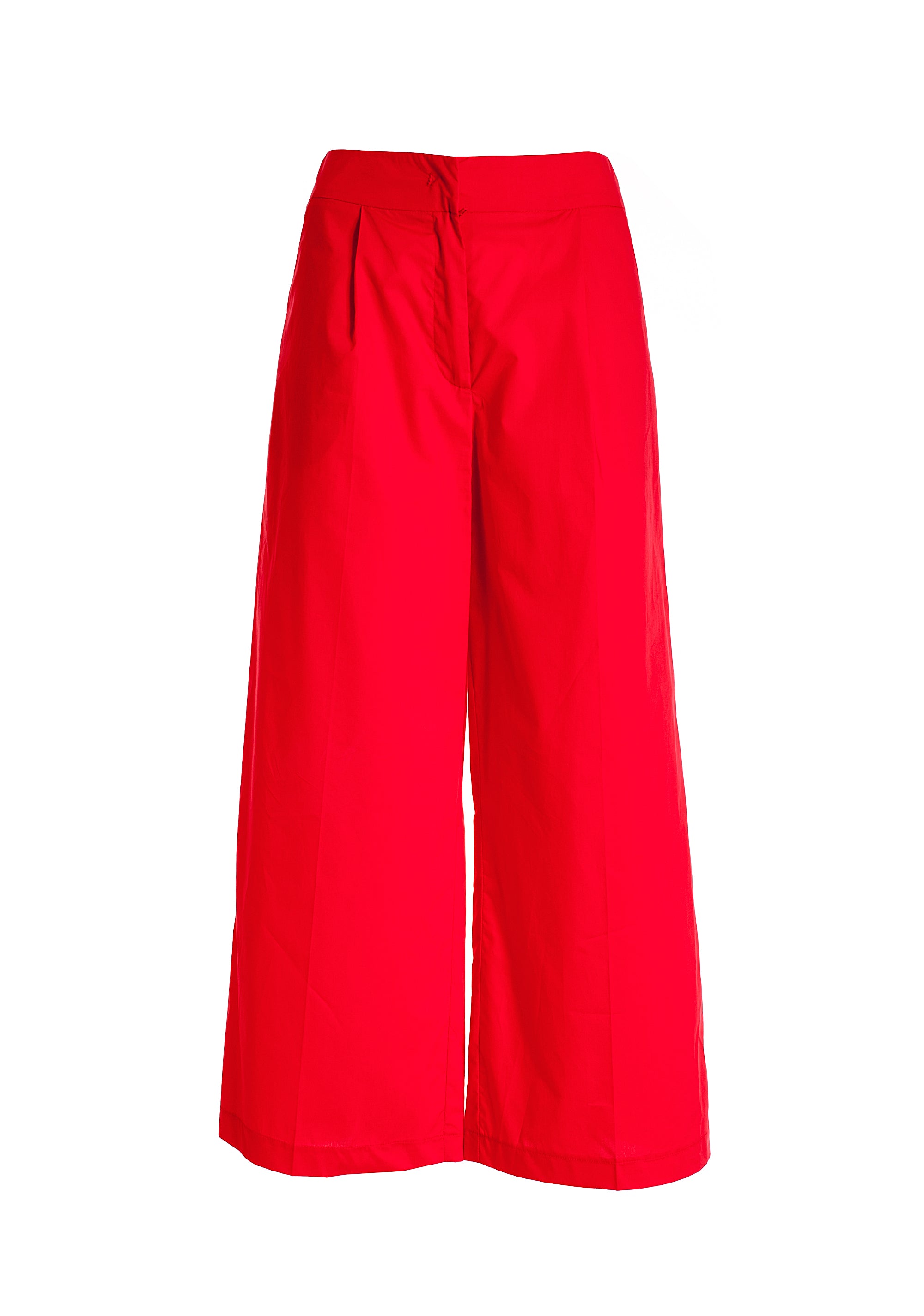 Pantalone culotte cropped in cotone