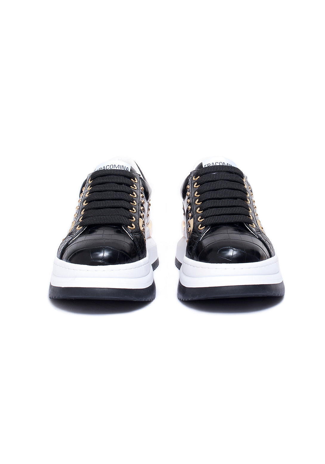 Sneakers in eco pelle con stampa coccodrillo-FRACOMINA-F721WS6003P41101