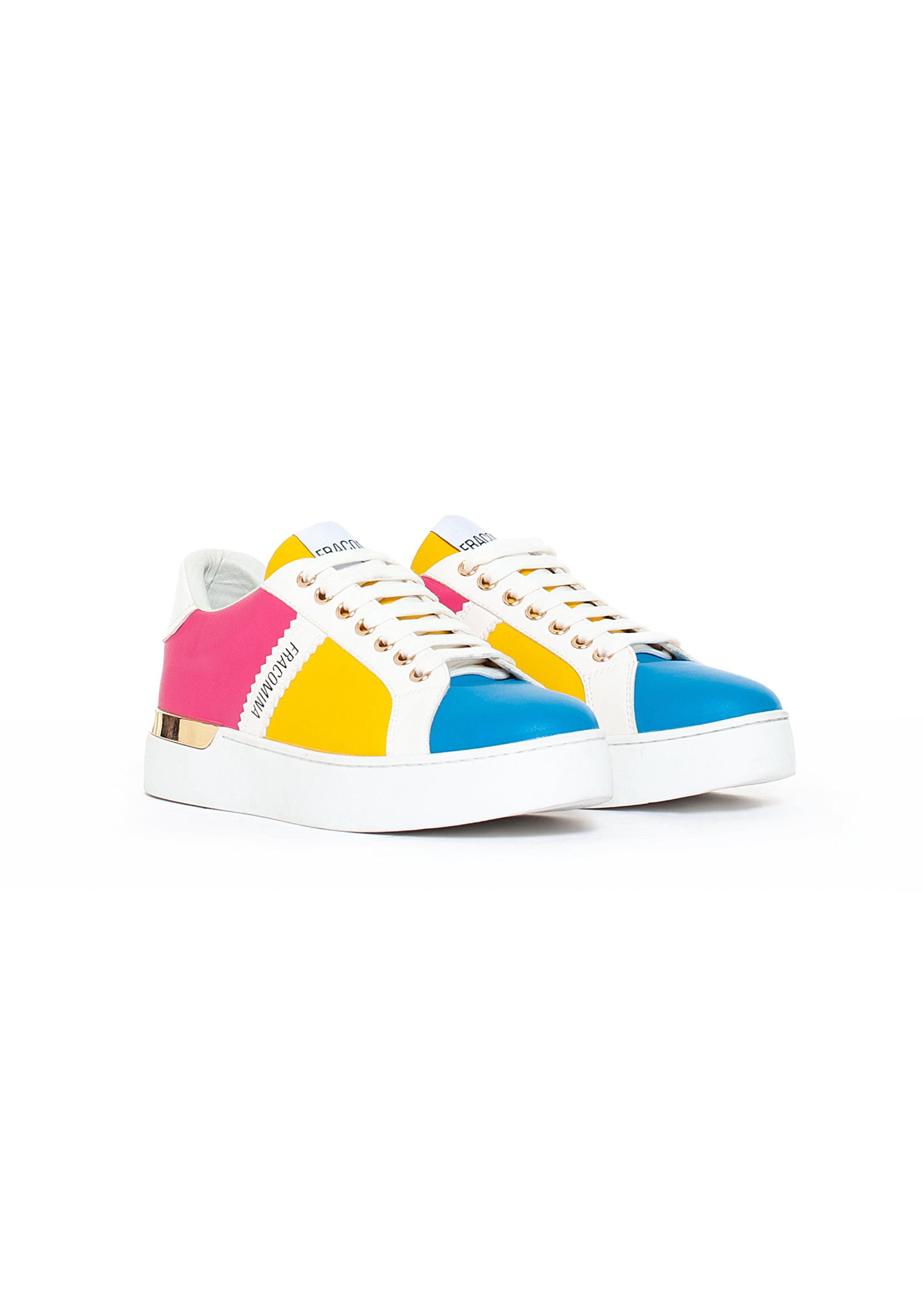 Sneakers stringate in eco pelle multi colore-FRACOMINA-F722WS6004P41101-A81-FL-35