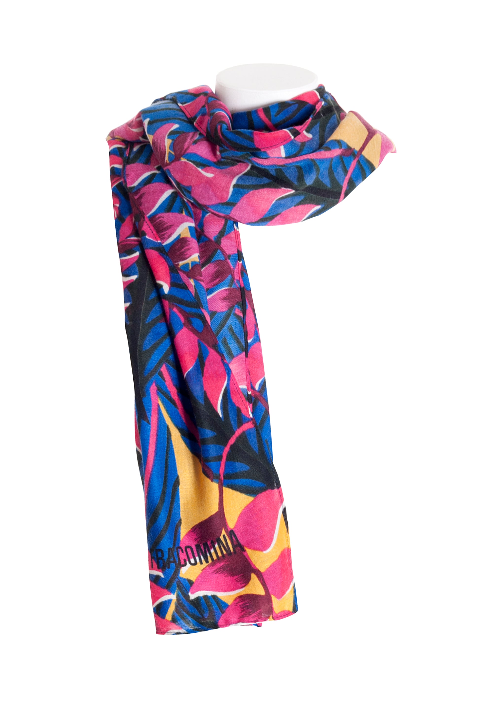 Foulard con stampa floreale multicolor