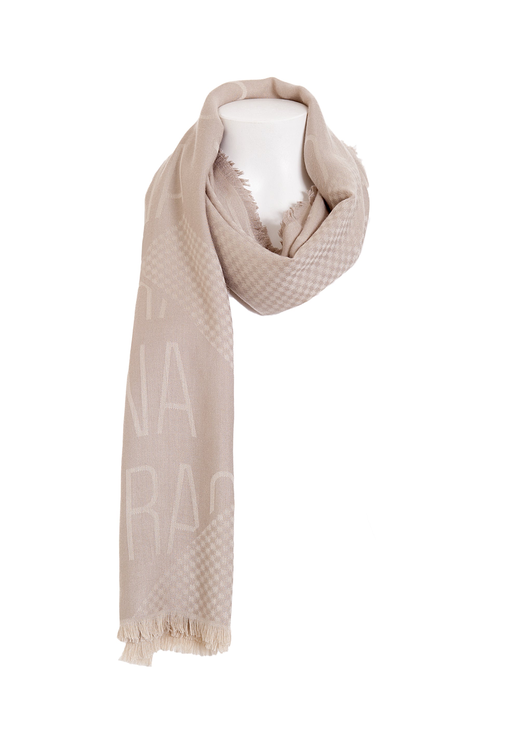 Foulard grande in jacquard logato-FRACOMINA-FA22WA3001W583F8-I62-TU-TU