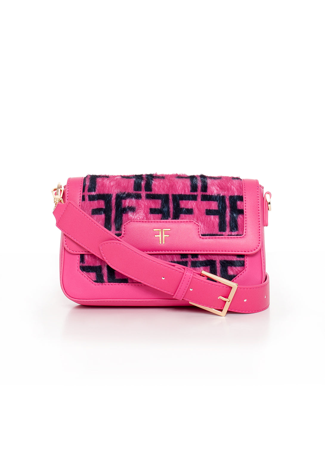 Borsa baguette in eco pelle ed inserto logato-FRACOMINA-FA22WB3008P41301-148-TU-TU