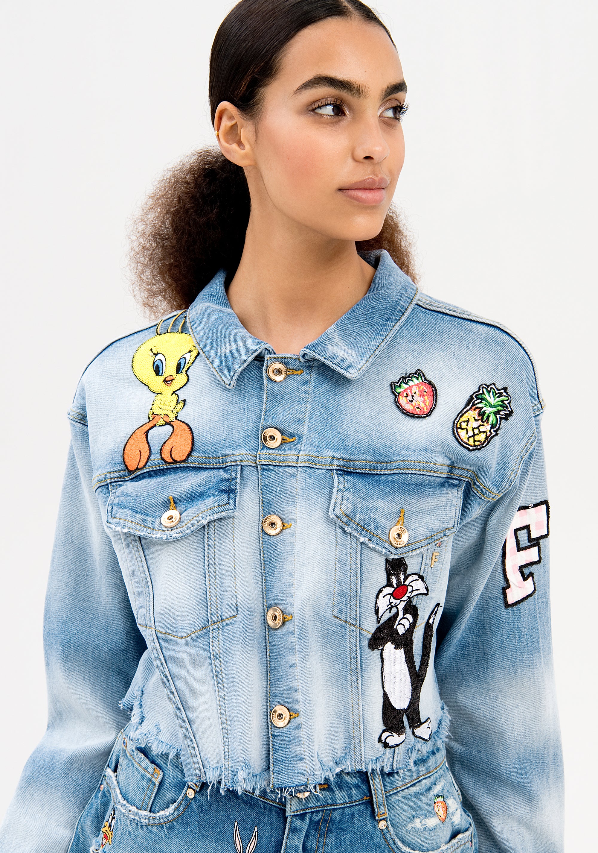 Giacca in denim corta Looney Tunes