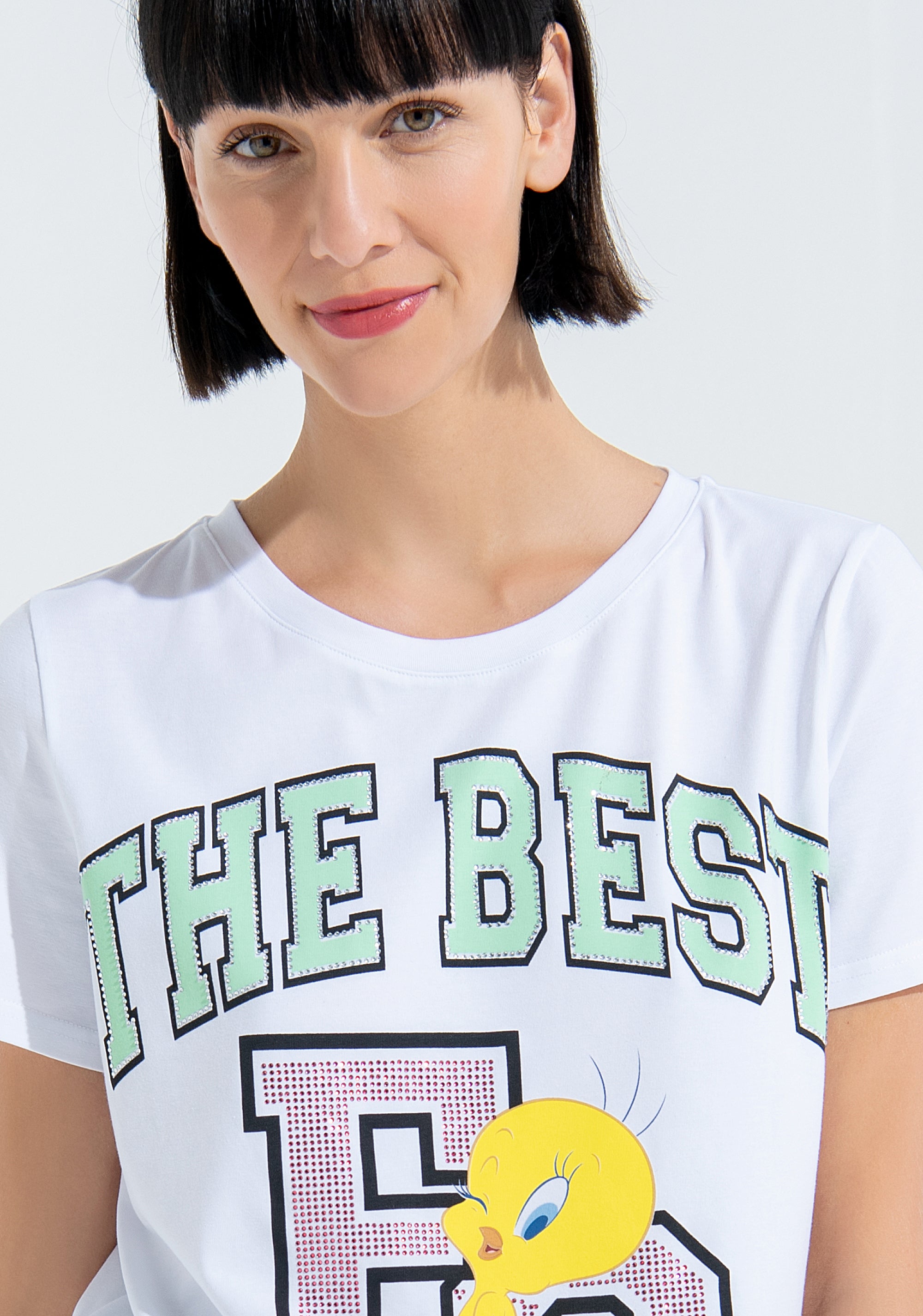 T-shirt regular in jersey con stampa Looney Tunes