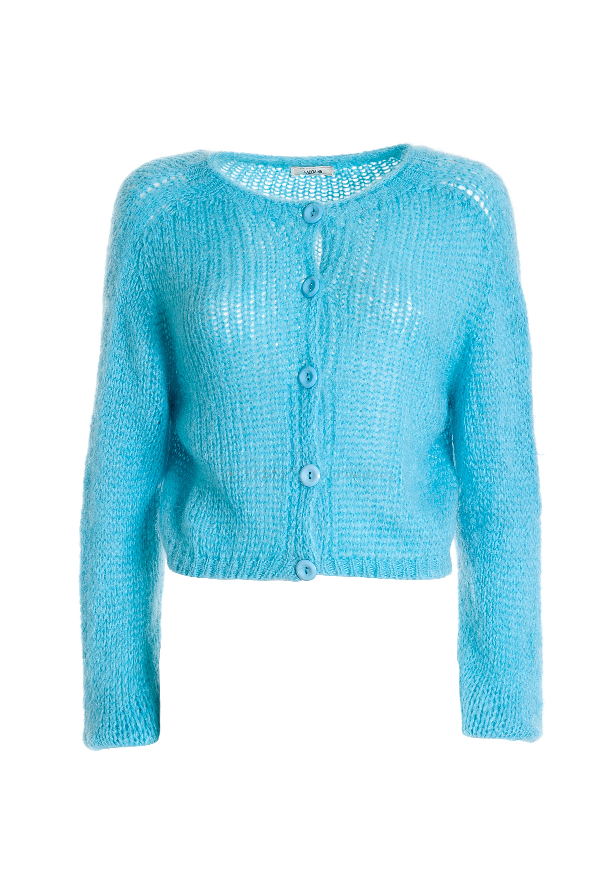 Cardigan regular con mohair