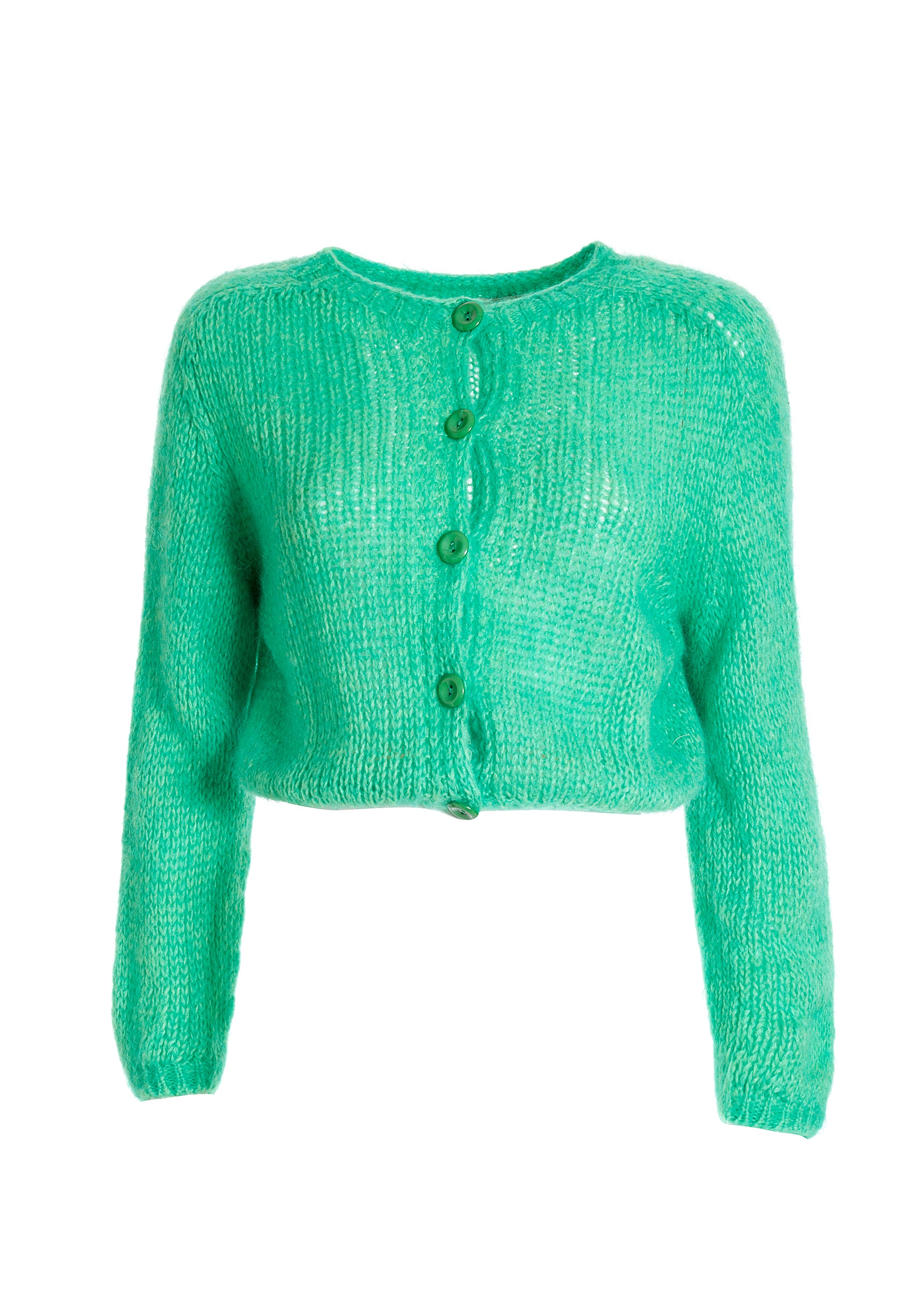 Cardigan regular con mohair