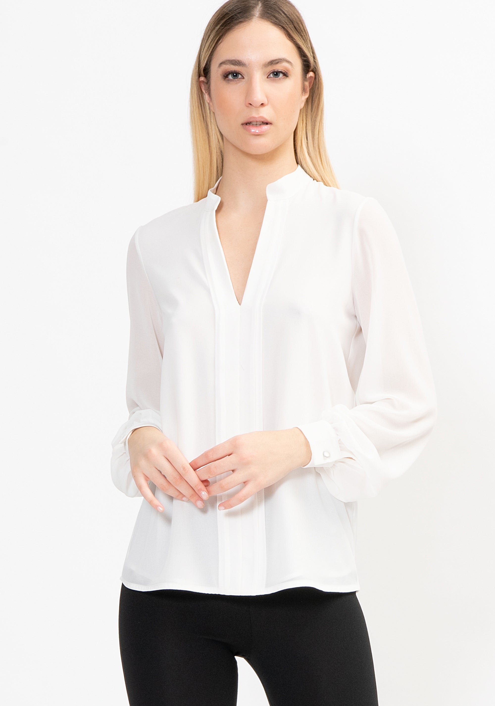 Blusa regular in georgette