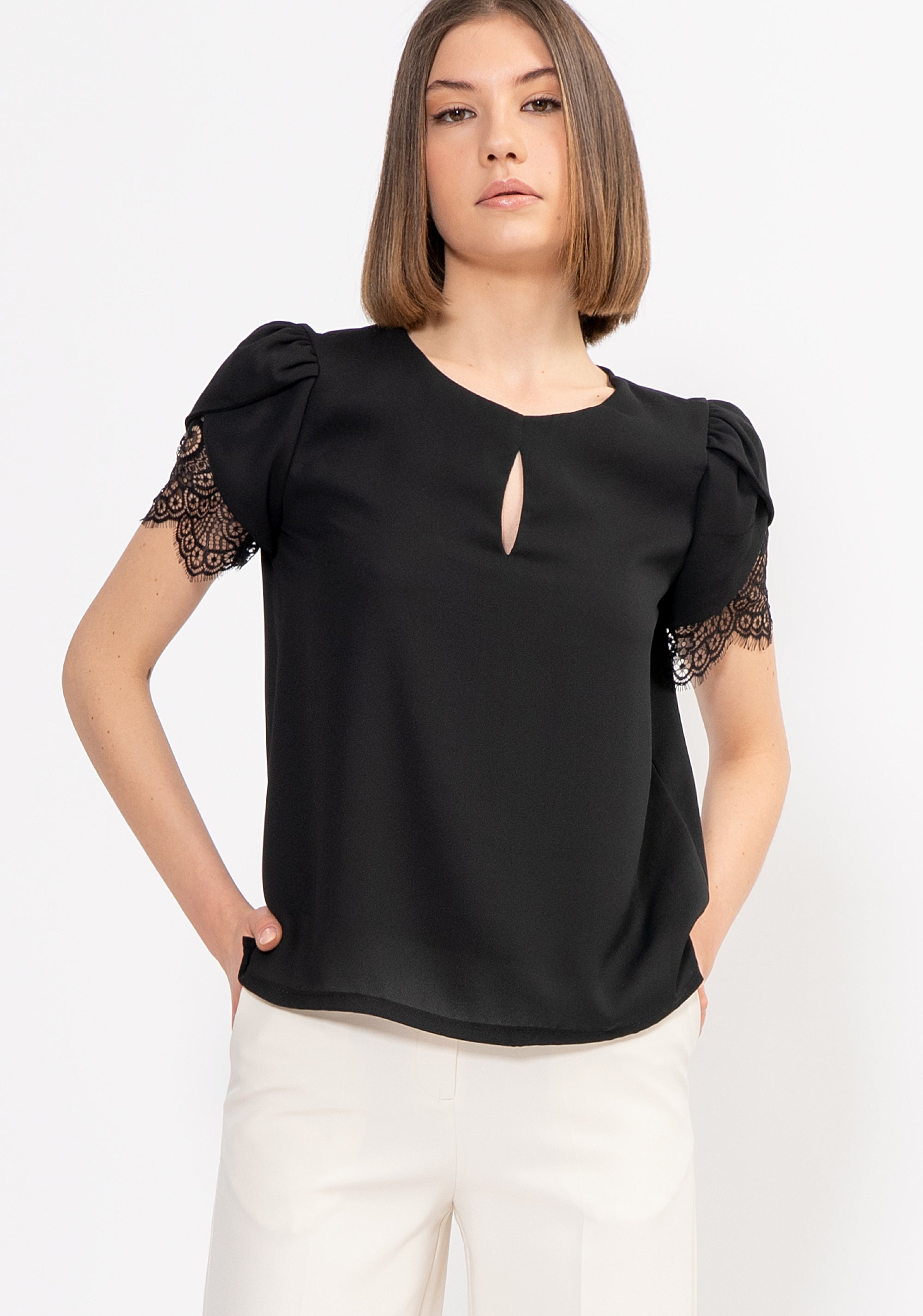 Blusa regular in georgette