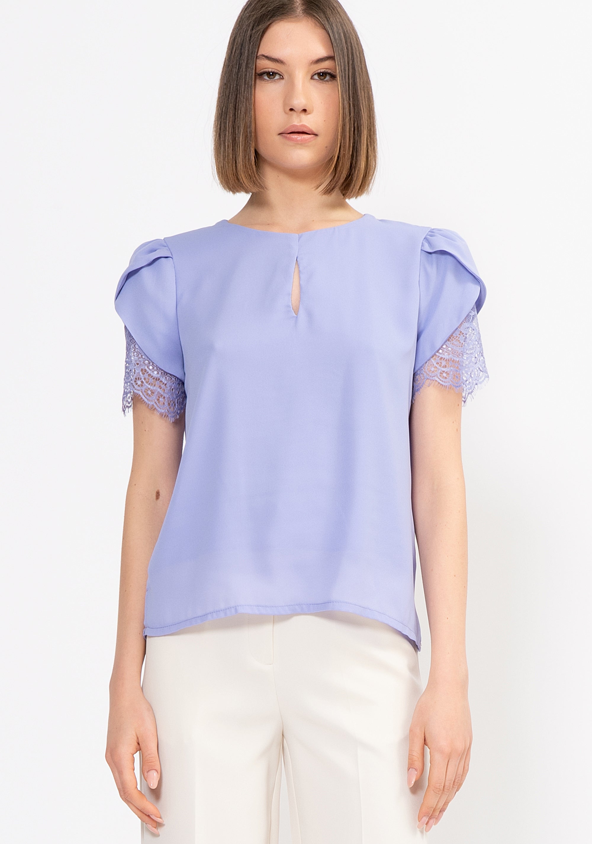 Blusa regular in georgette