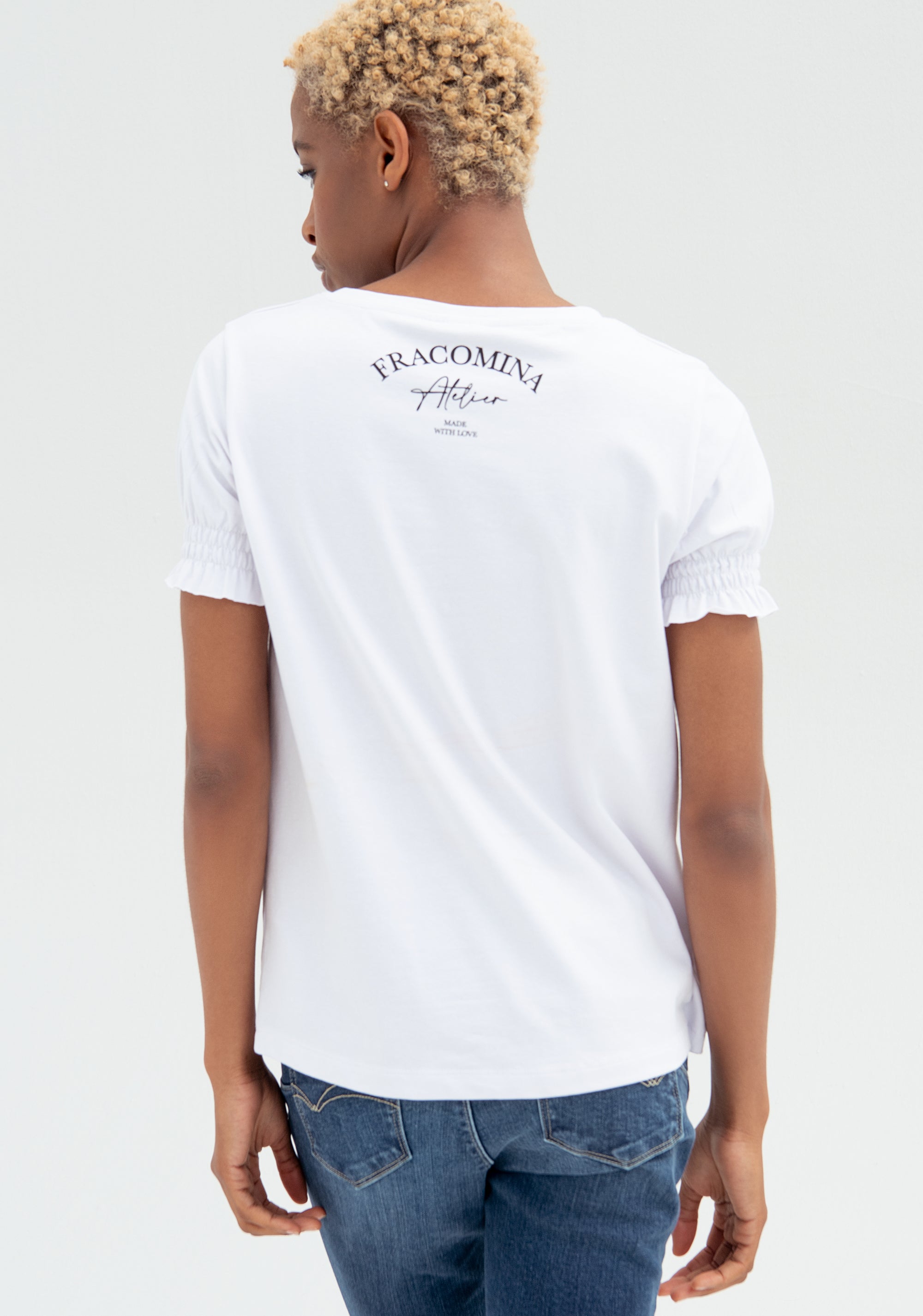 T-shirt regular in jersey con stampa