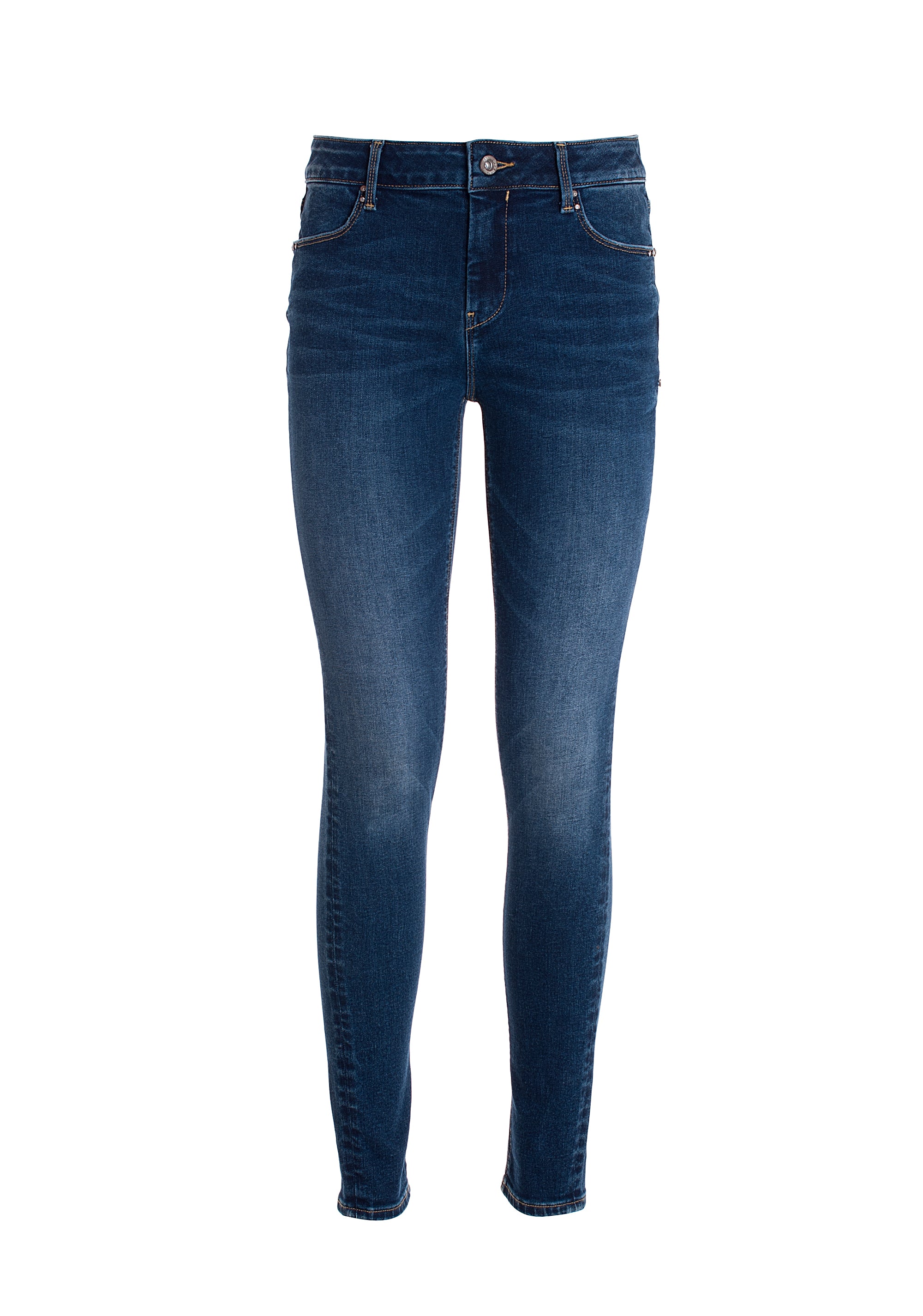 Jeans slim effetto push up in denim con lavaggio scuro