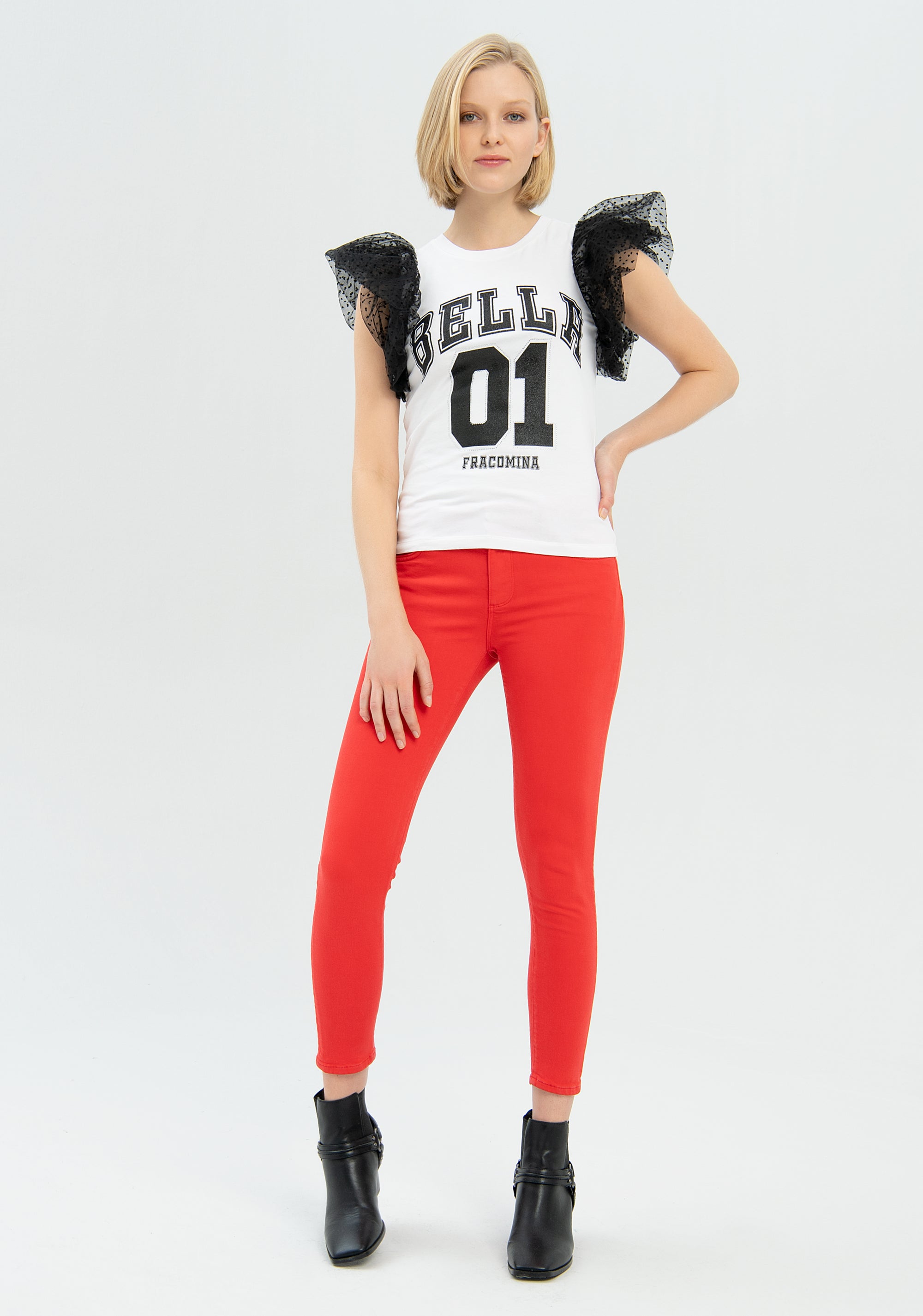 T-shirt slim in jersey di cotone stretch