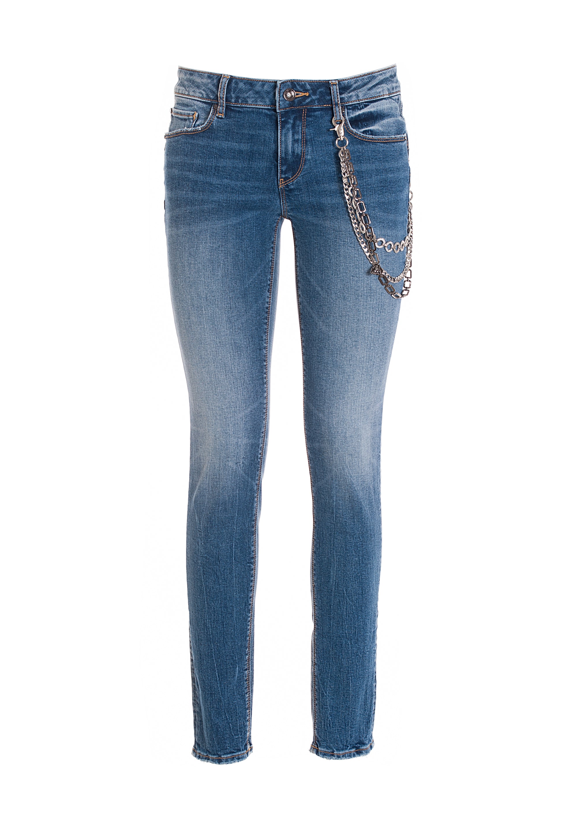 Jeans skinny effetto push up in denim con lavaggio bleached-FRACOMINA-FP22WV1001D42002-258-JN-24