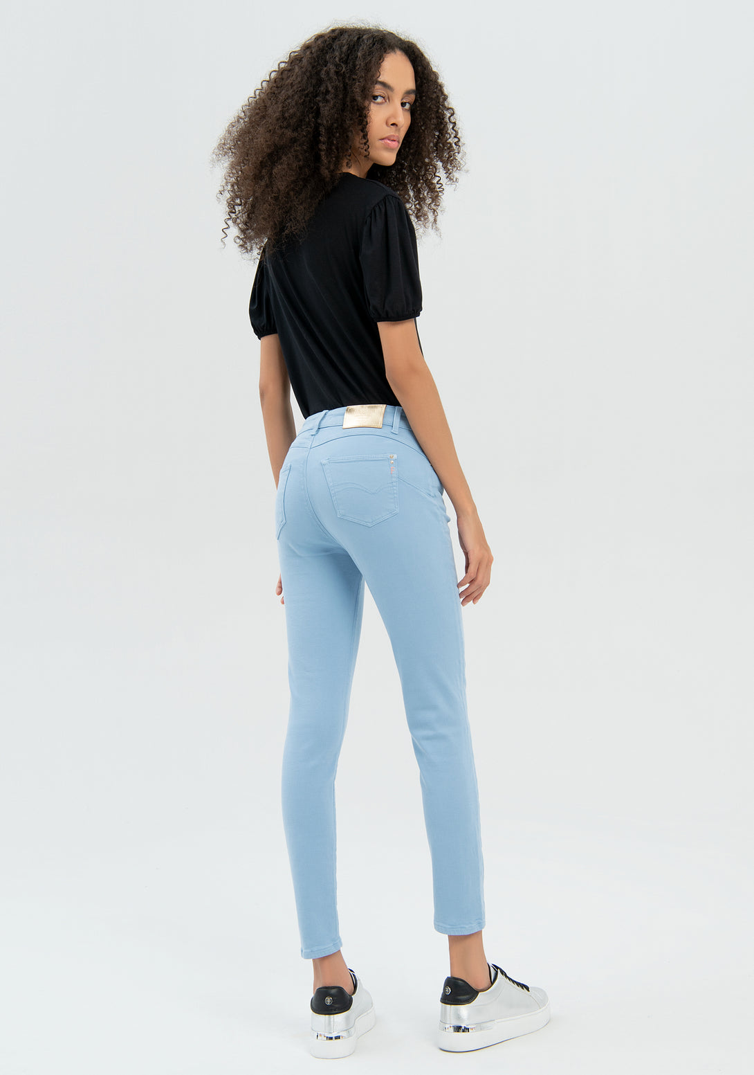 Jeans skinny effetto shape up in gabardine con lavaggio medio-FRACOMINA-FP22WV8015D41201-234-JN-24