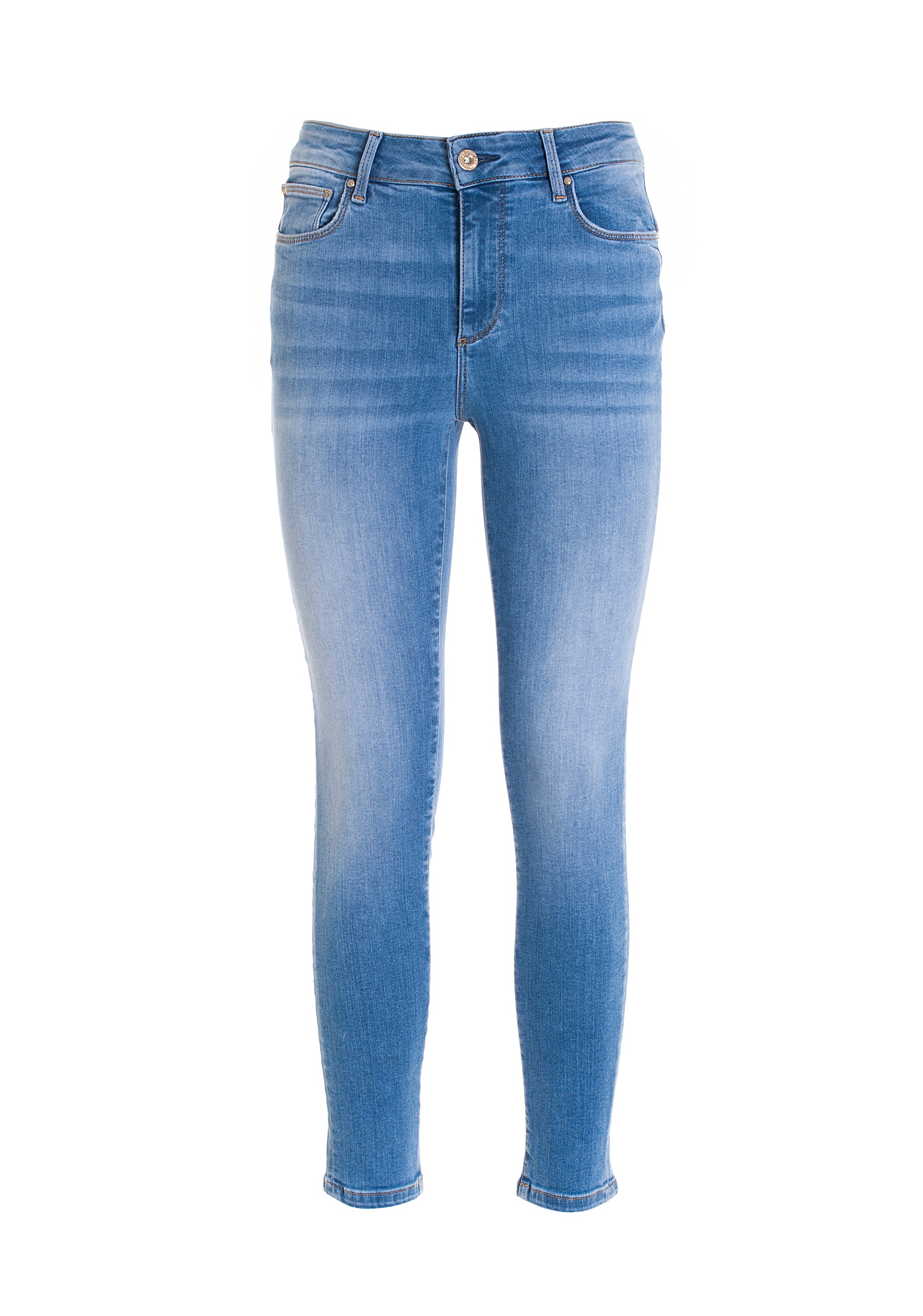 Jeans skinny effetto shape up in denim con lavaggio bleached-FRACOMINA-FP22WV8035D40402-258-JN-24