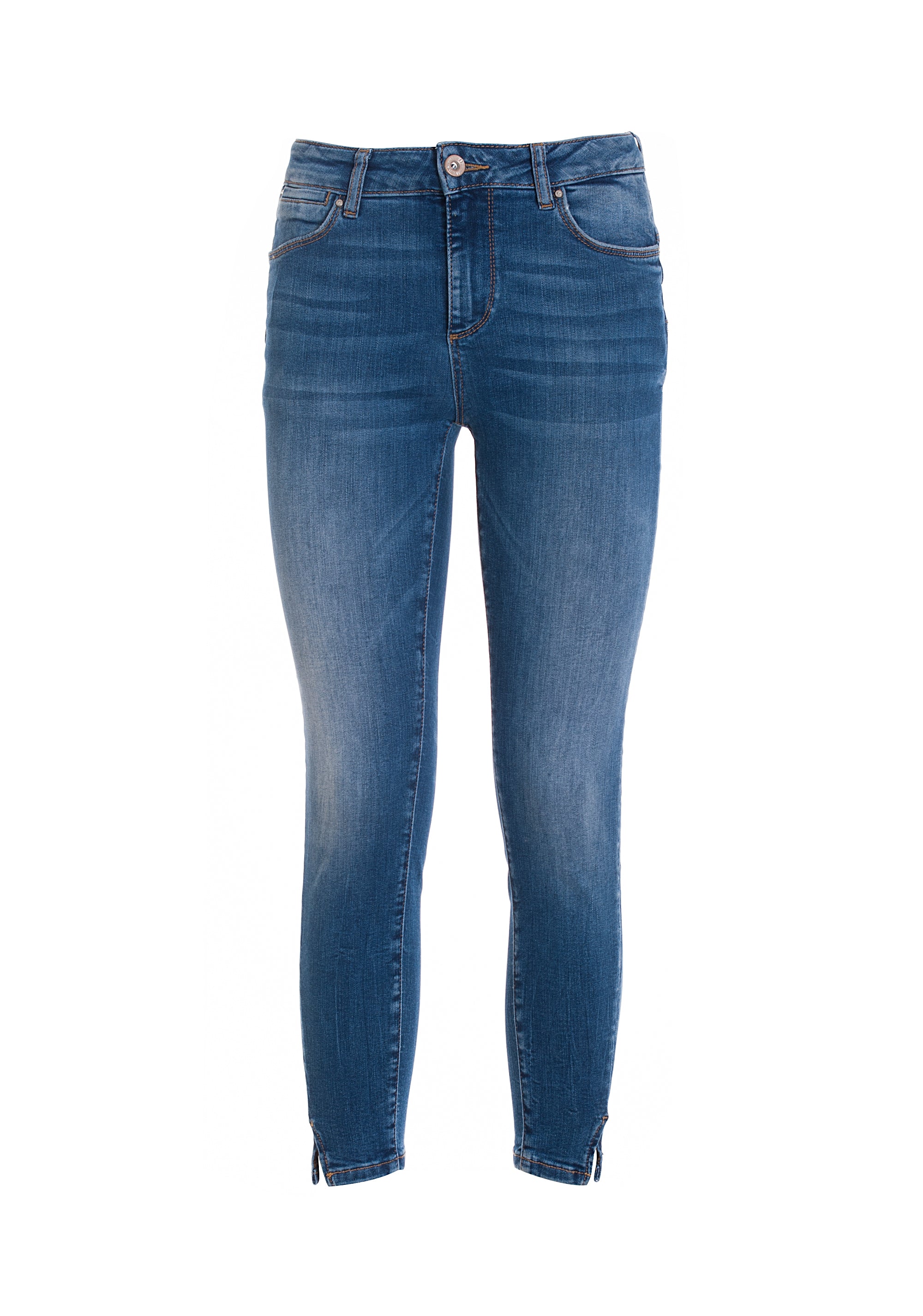 Jeans skinny cropped in denim con lavaggio medio-FRACOMINA-FP22WV9002D40402-349-JN-24