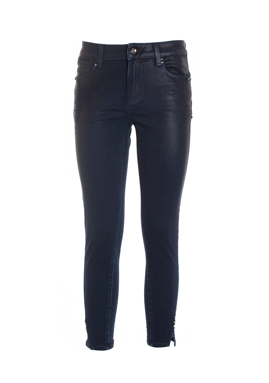 Jeans skinny cropped in denim spalmato-FRACOMINA-FP22WV9002D420P9-064-JN-24