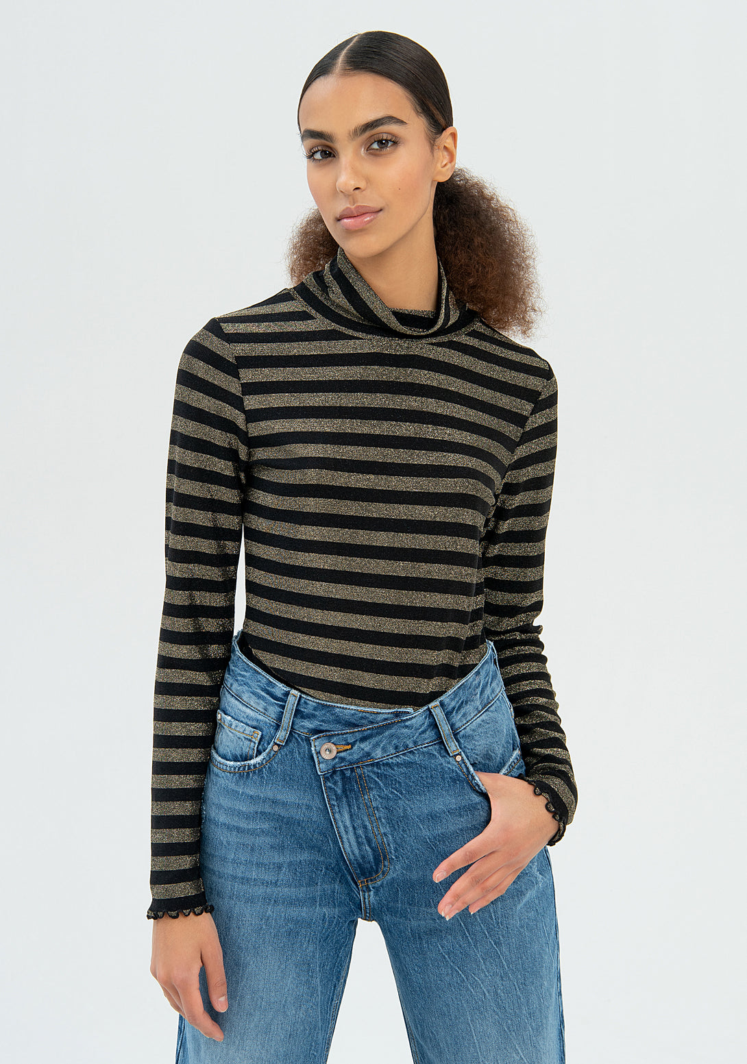Jeans wide leg cropped in denim con lavaggio medio-FRACOMINA-FP22WV9004D429O1-349-JN-24