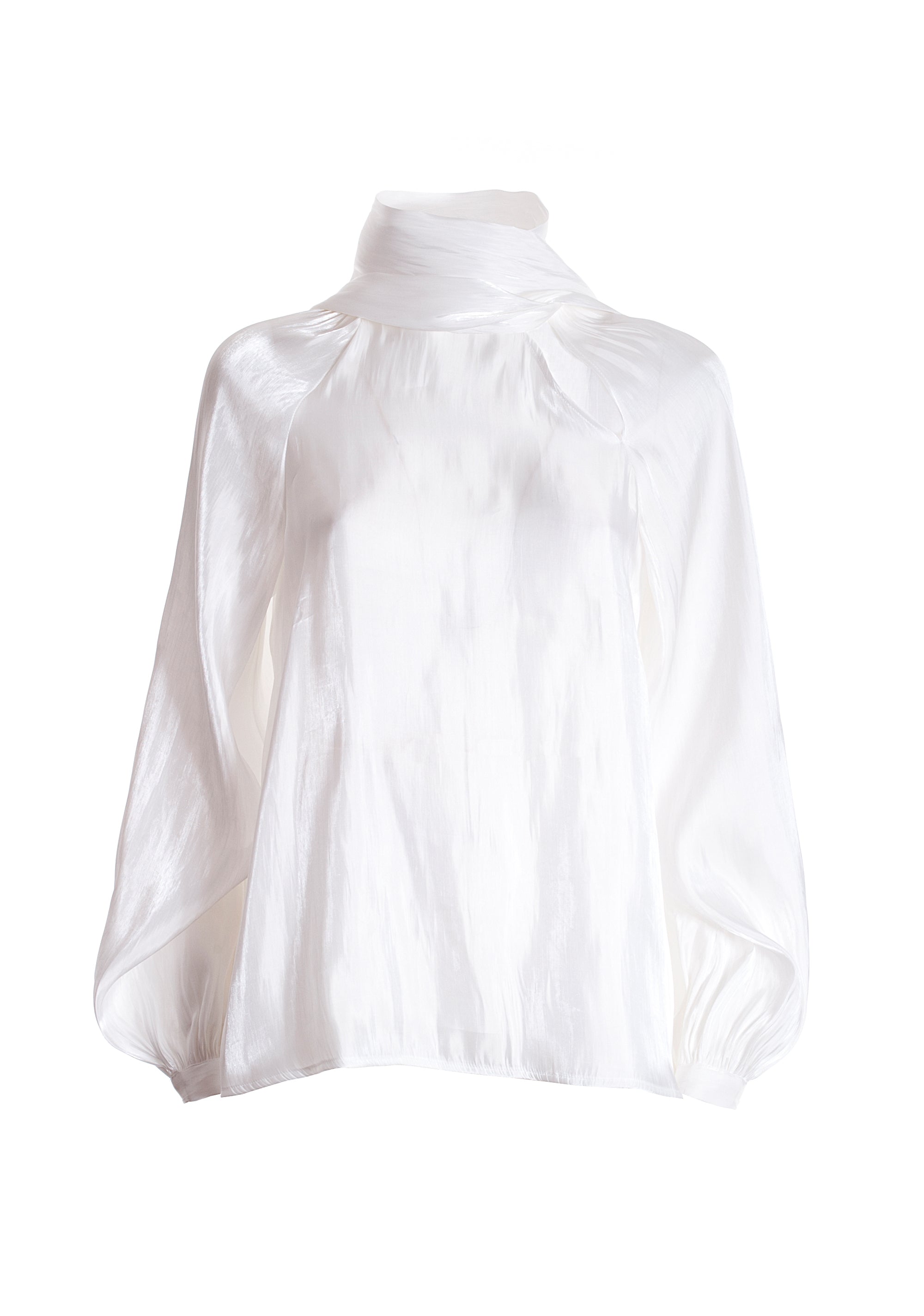 Blusa ampia con fusciacca sul collo