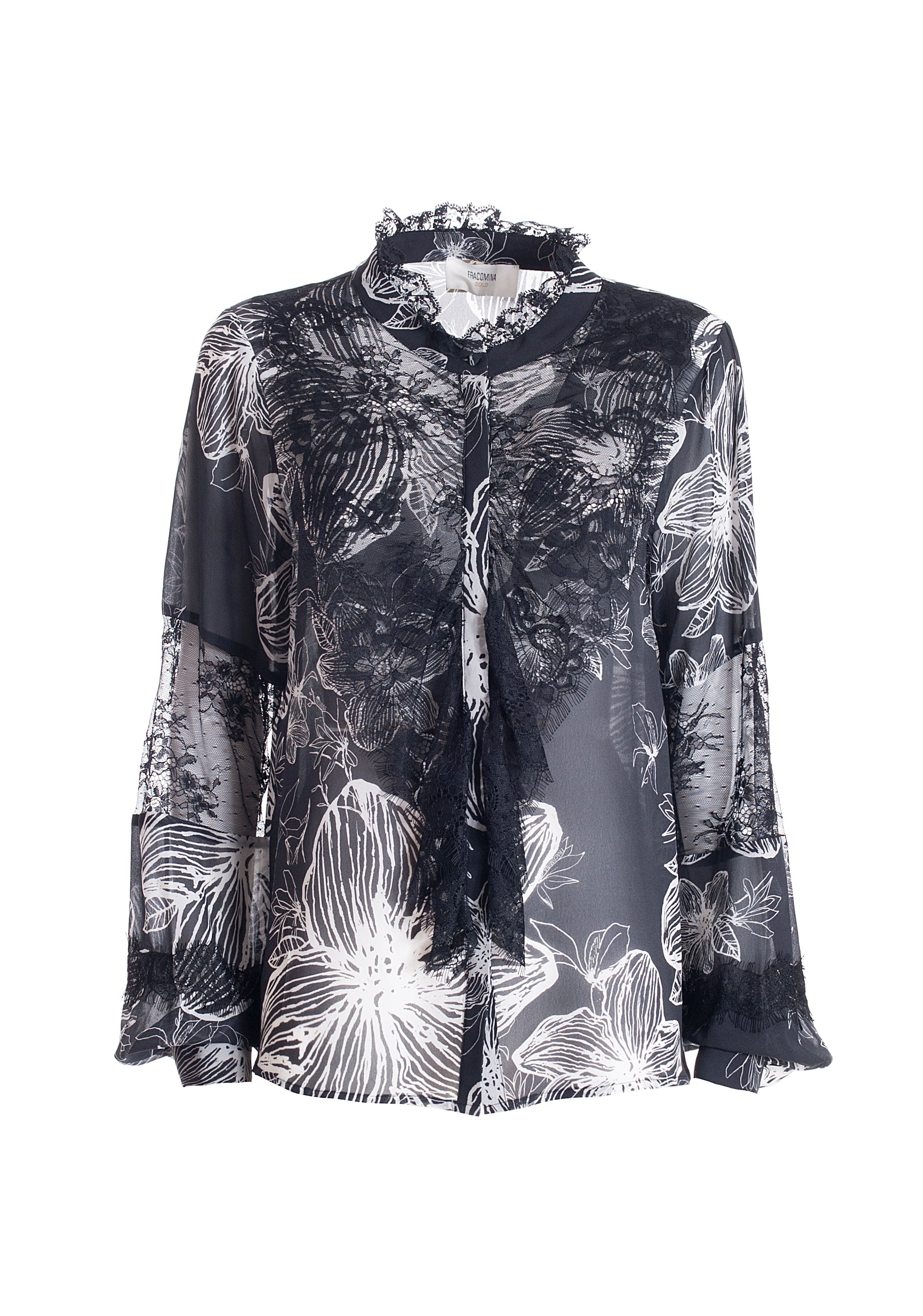 Camicia ampia con stampa floreale