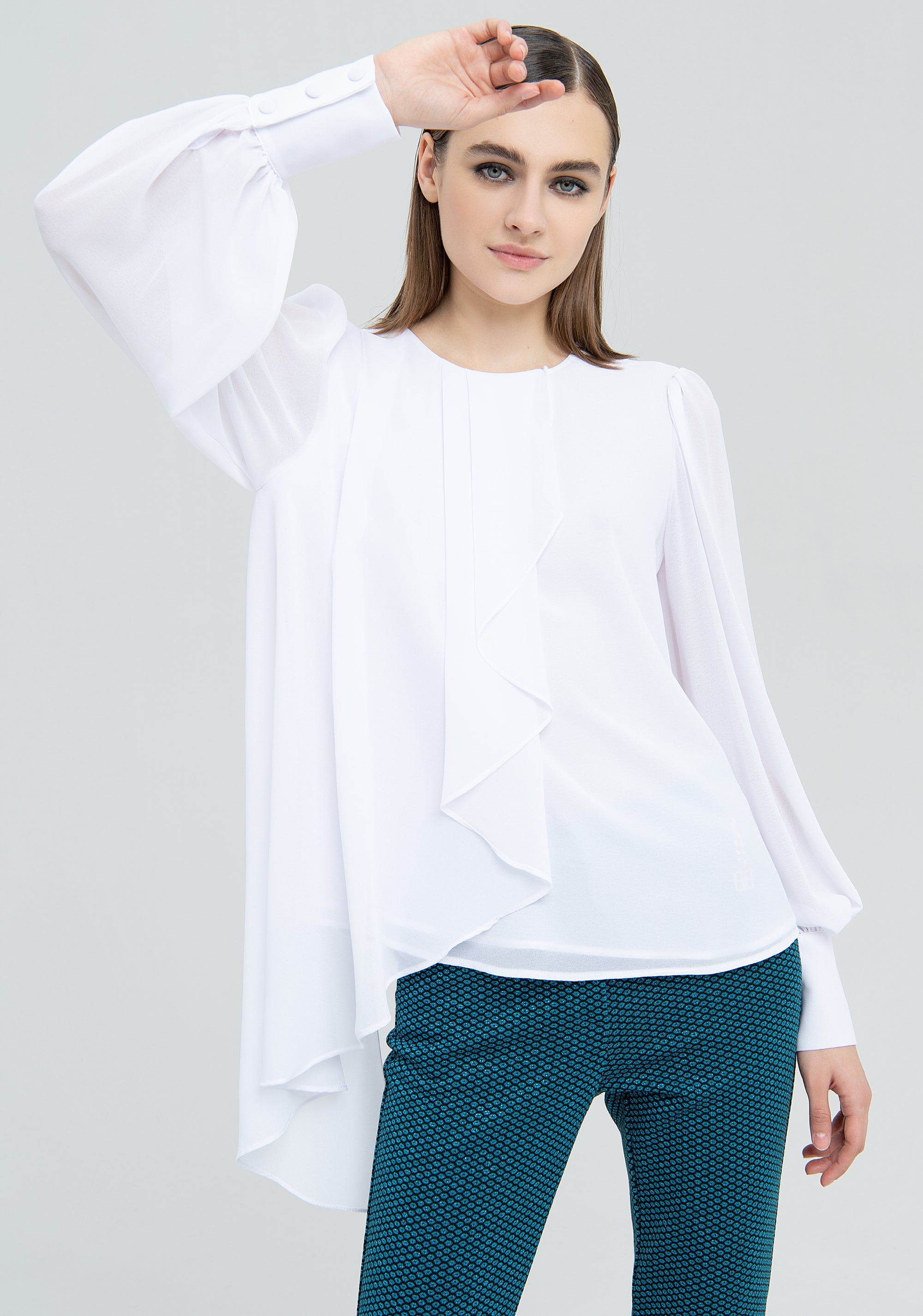 Blusa ampia in georgette