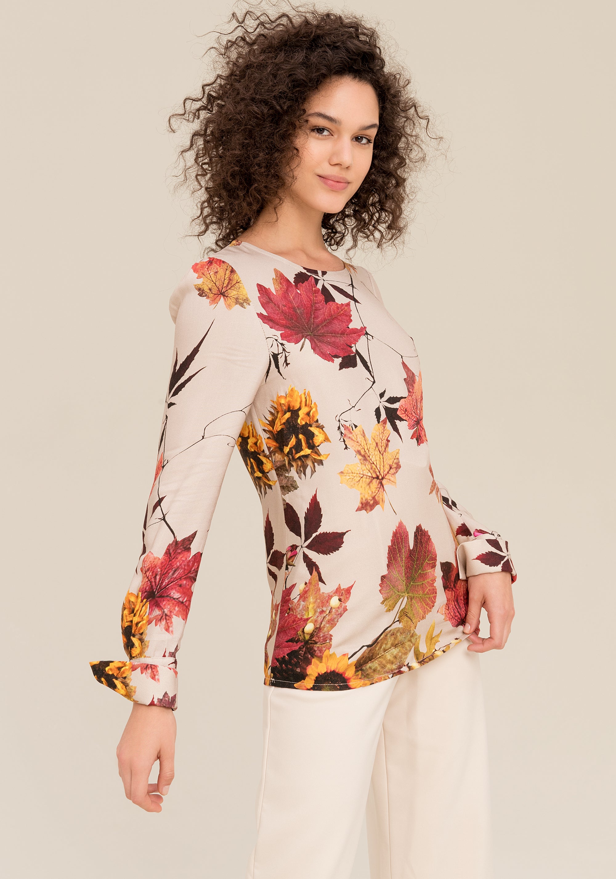 Blusa con stampa floreale-Fracomina-FR19FP590