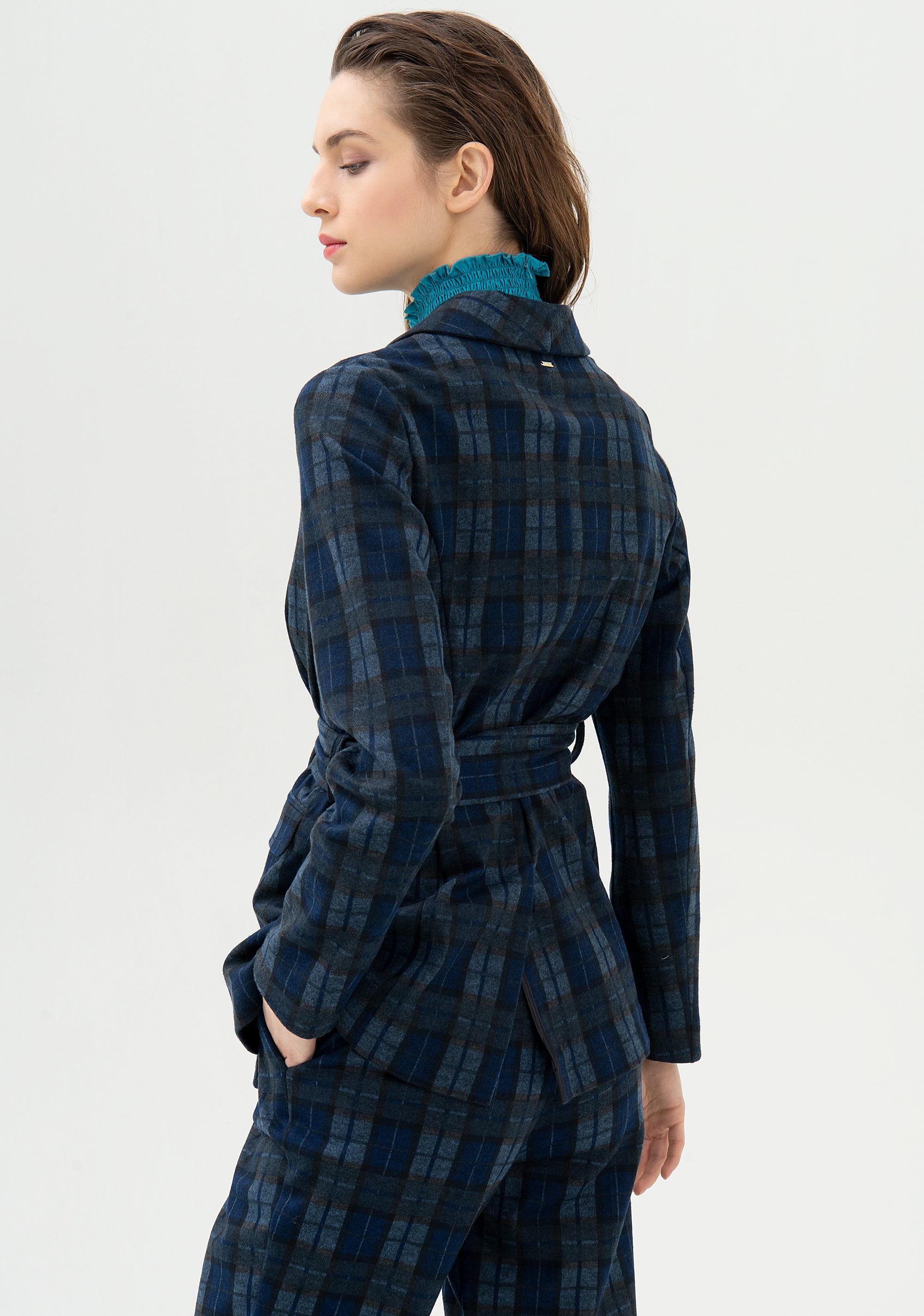 Blazer regular in tartan