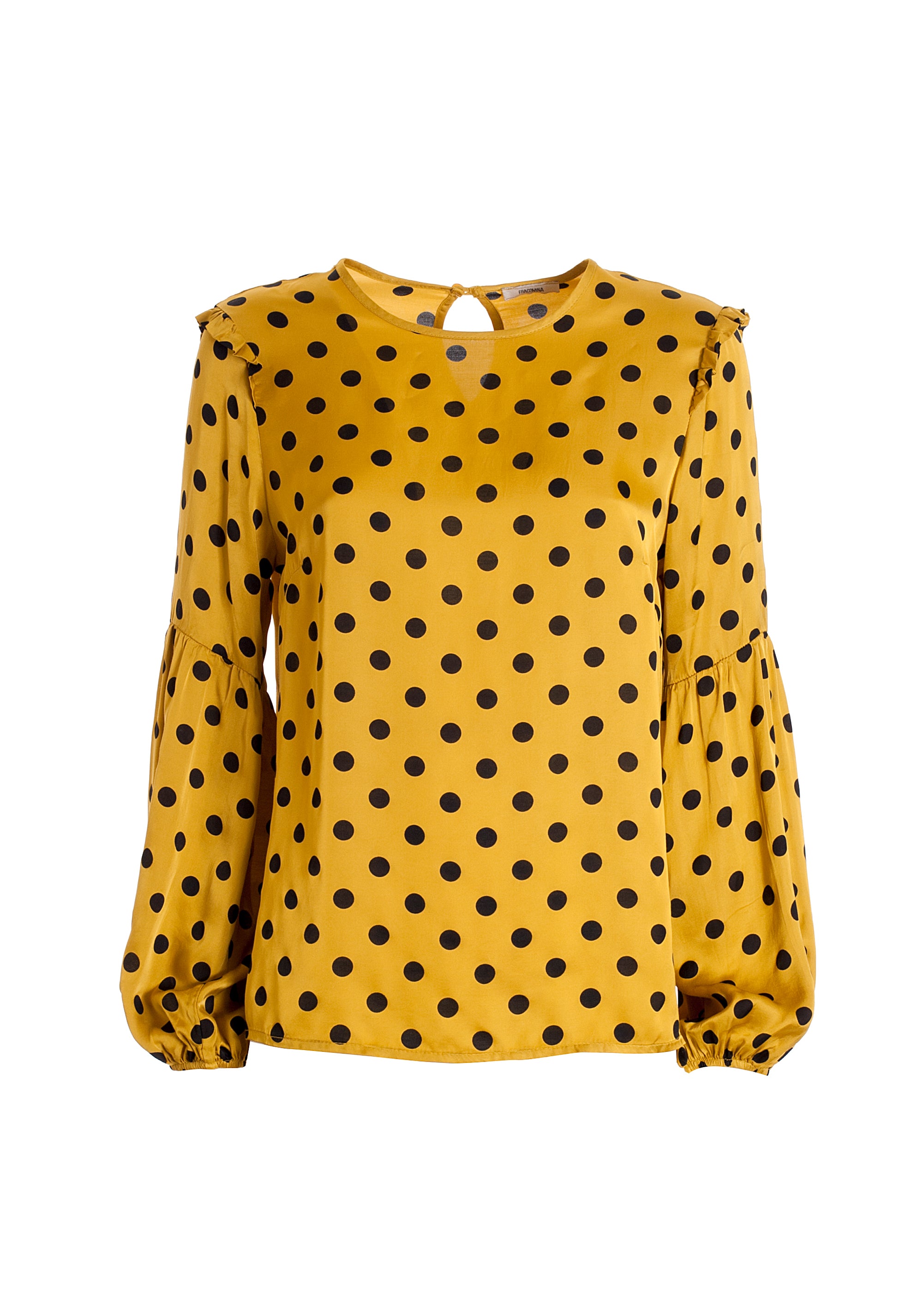 Blusa ampia con fantasia pois