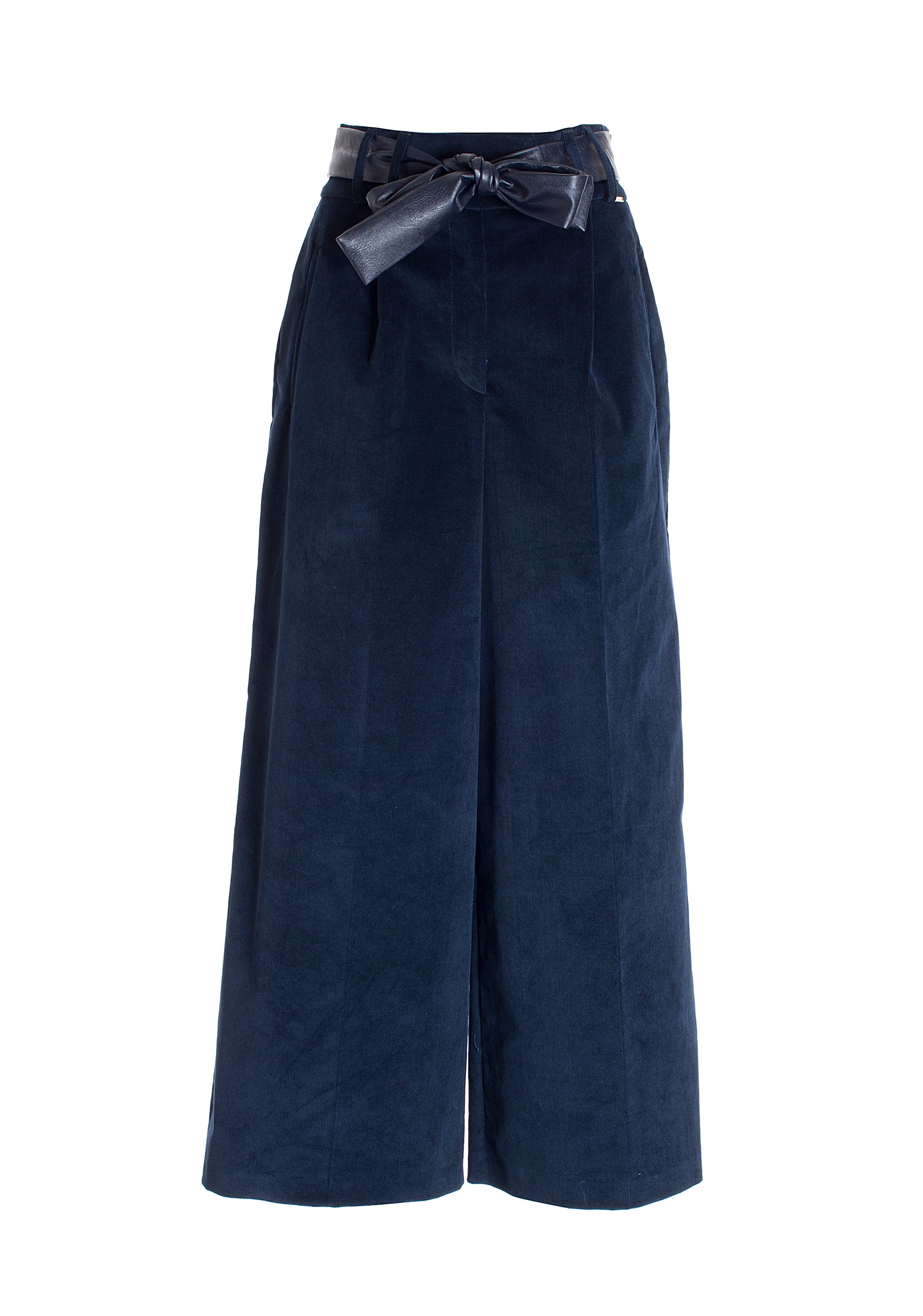 Pantalone culotte ampio in velluto