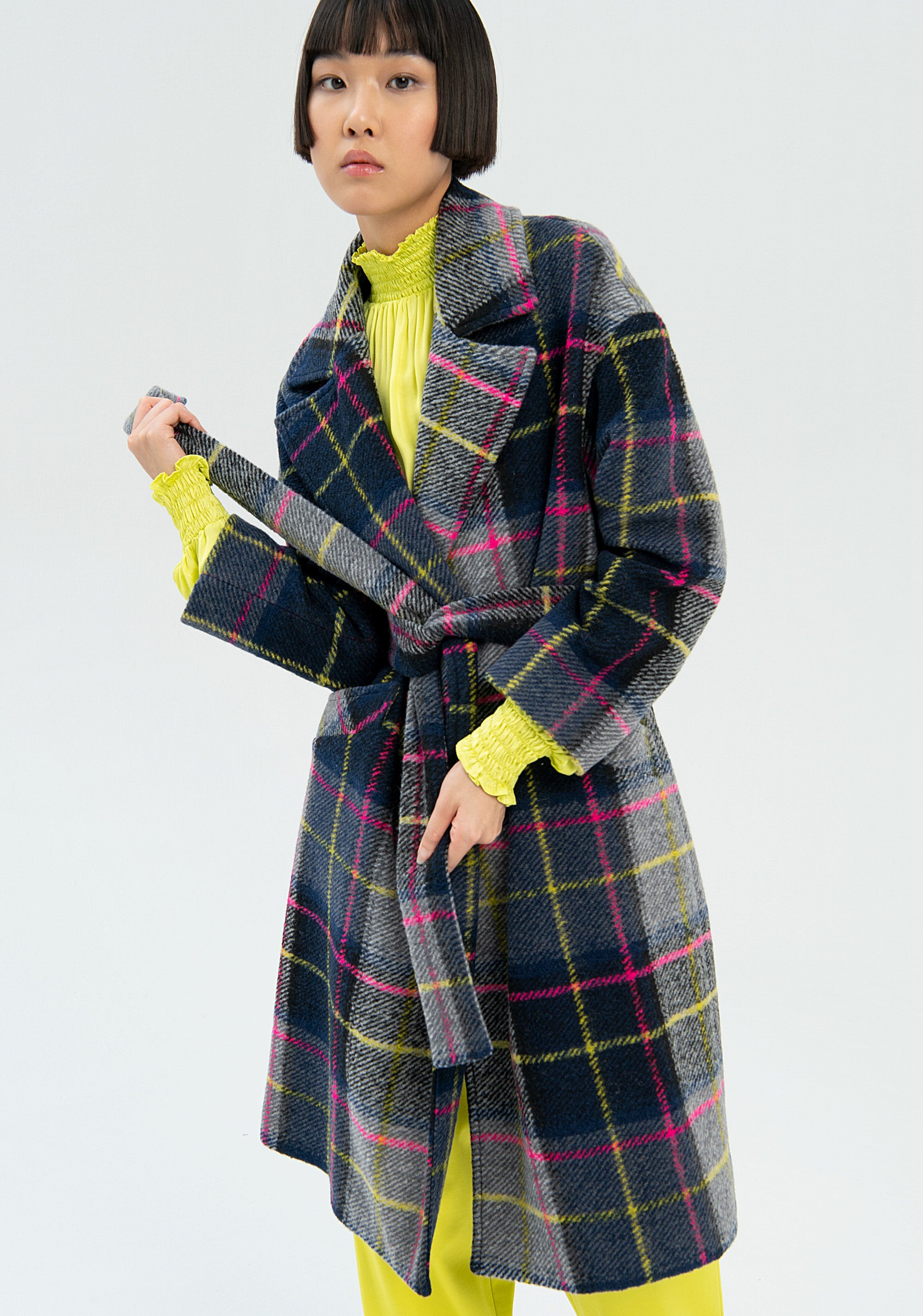 Cappotto regular lungo in tartan-FRACOMINA-FR22WC1011W57495-210-FA-XS