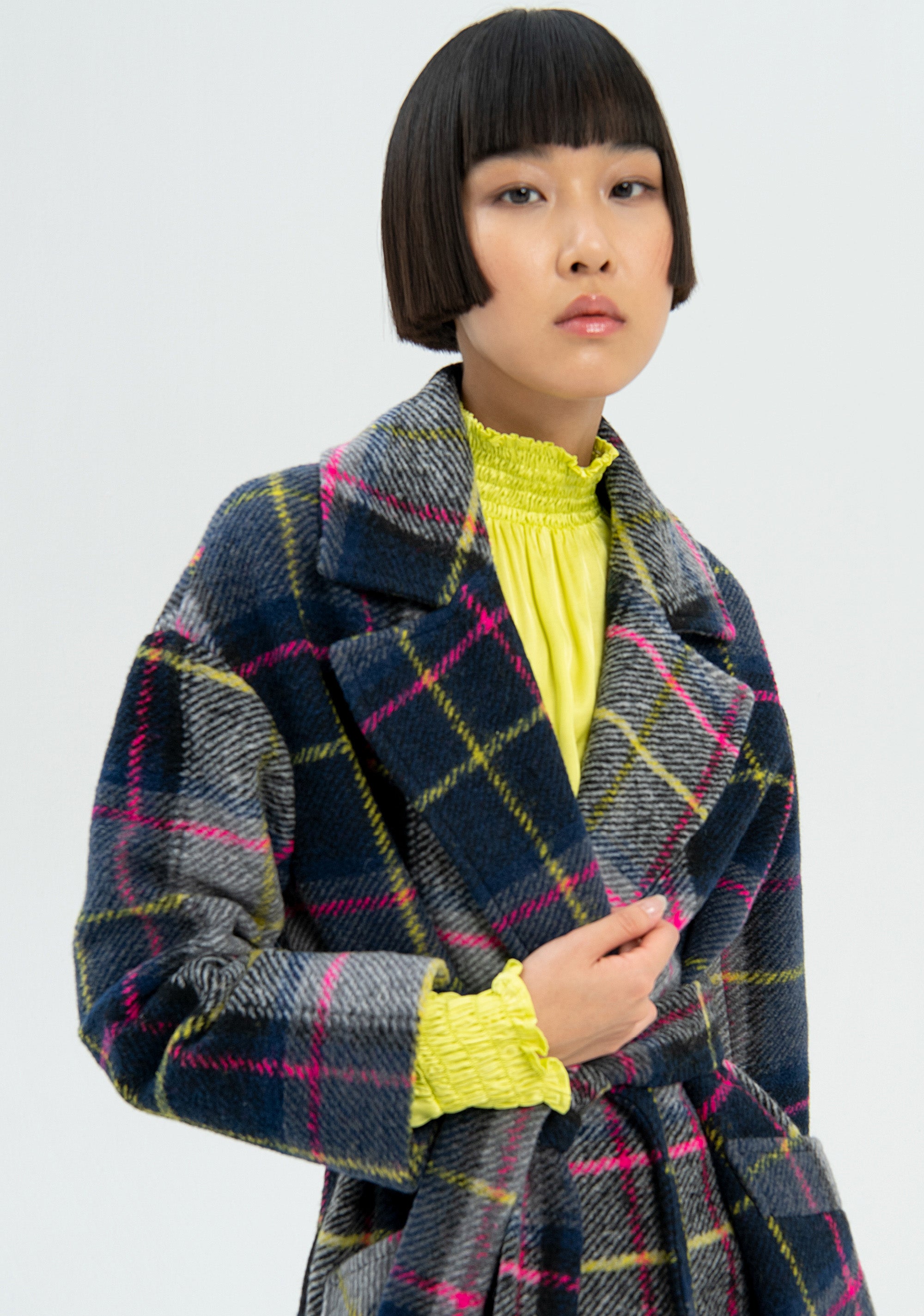 Cappotto regular lungo in tartan-FRACOMINA-FR22WC1011W57495-210-FA-XS