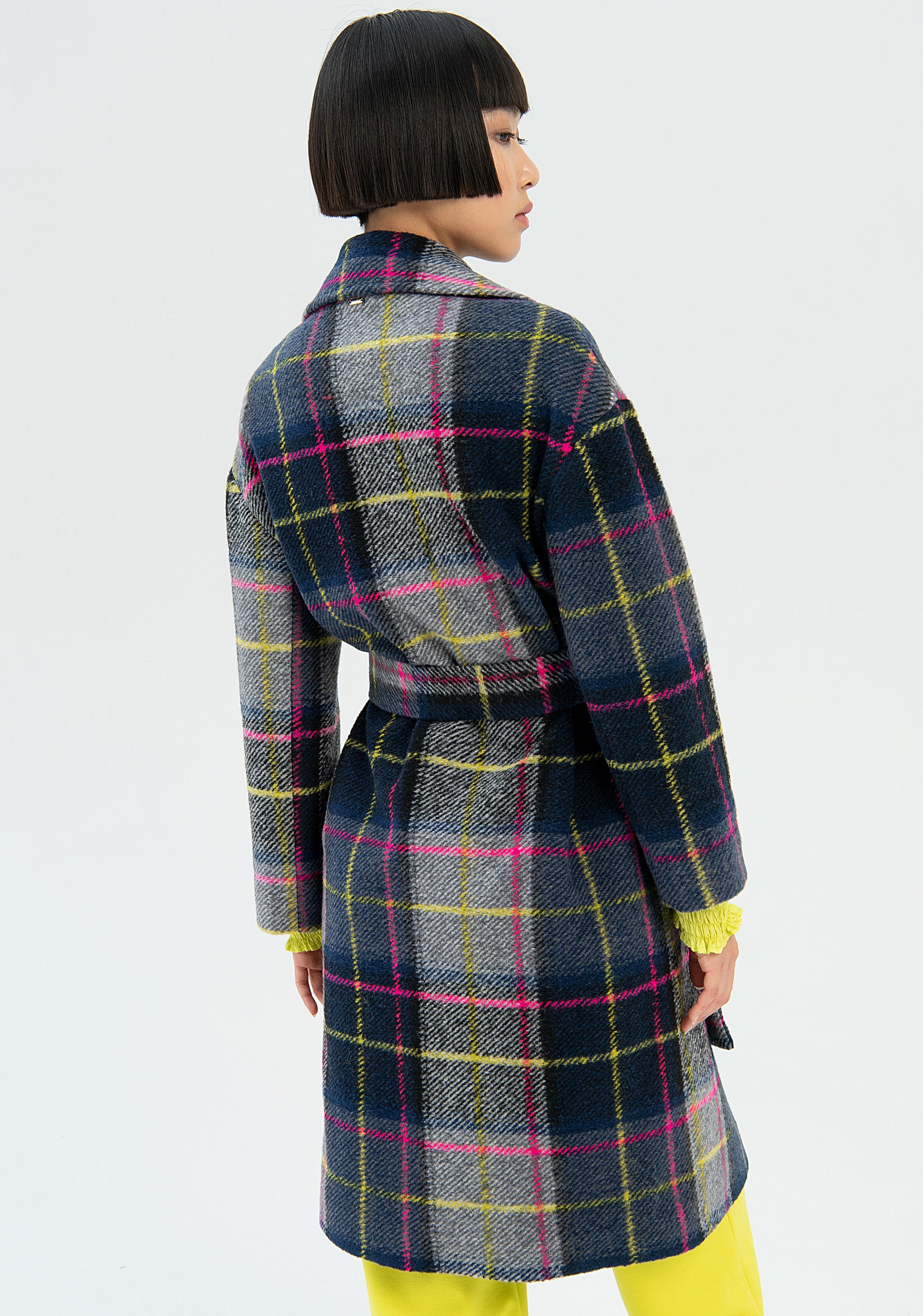 Cappotto regular lungo in tartan-FRACOMINA-FR22WC1011W57495-210-FA-XS